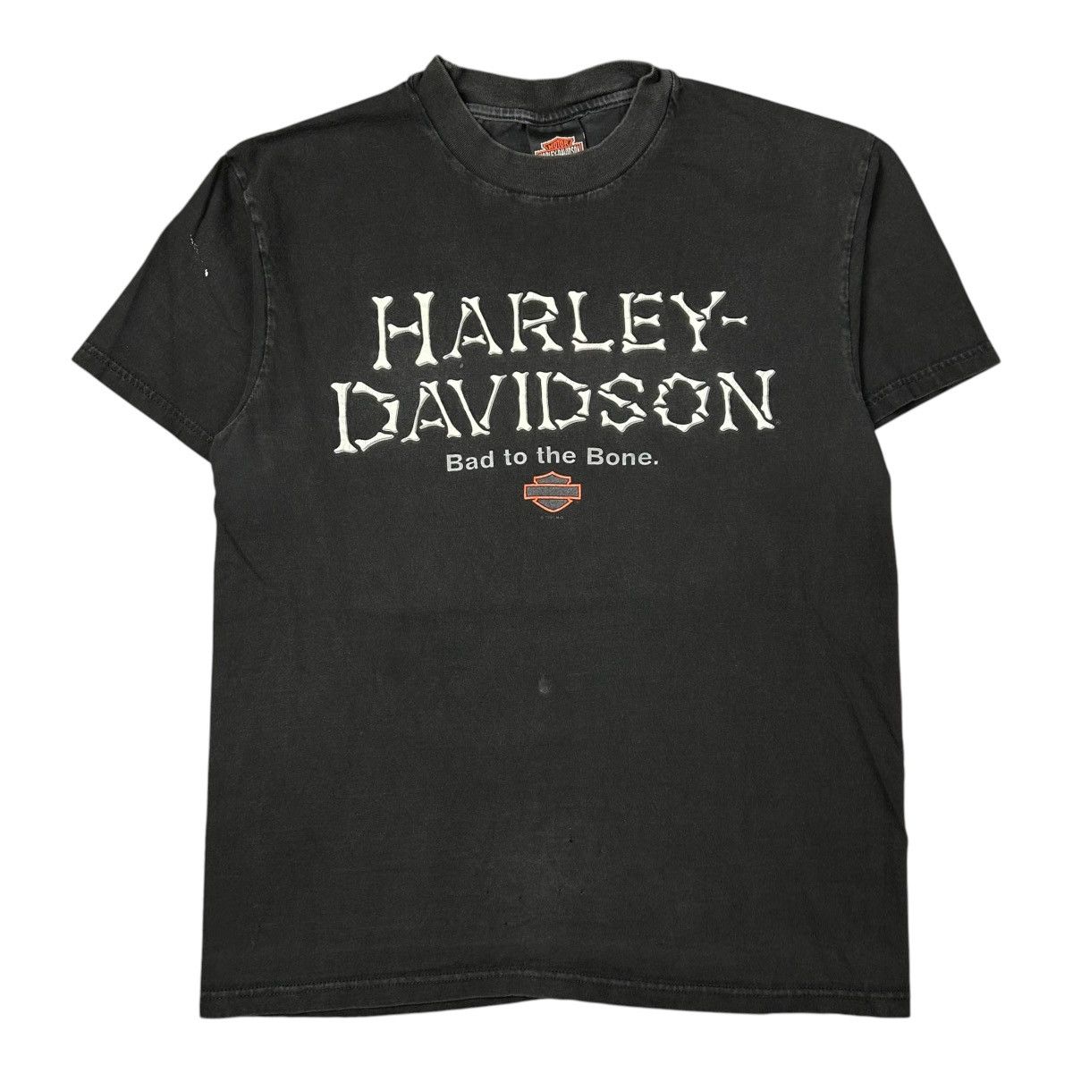 Harley Davidson Vintage 90s Harley Davidson Bones Spell Out Tee Size US M / EU 48-50 / 2 - 1 Thumbnail