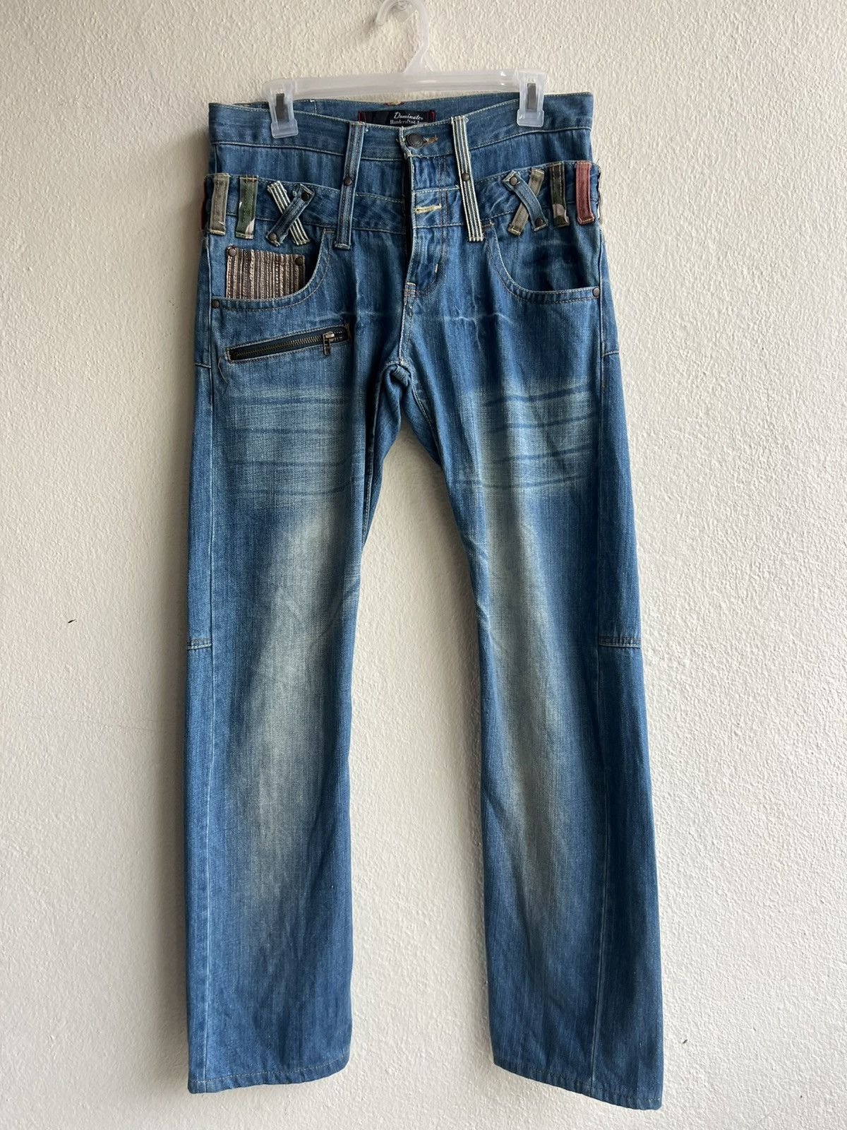 Japanese Brand Mud Wash Denim Double Waist Dominate Handcrafted Jeans Size US 30 / EU 46 - 21 Thumbnail