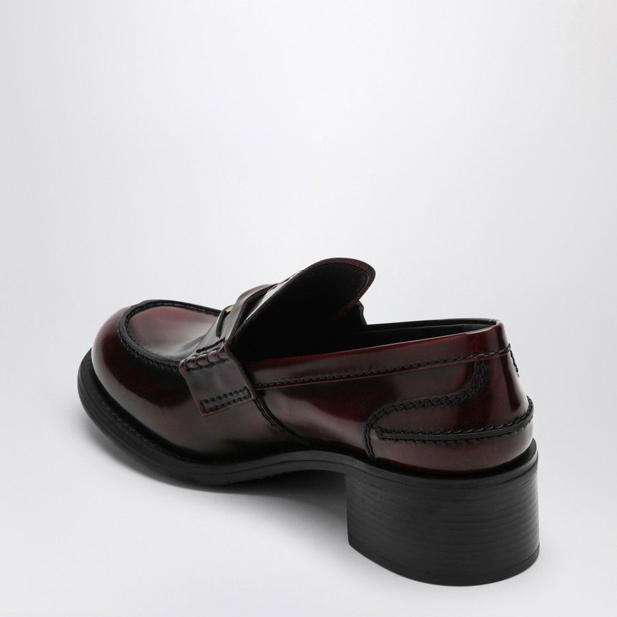 Miu Miu o1d2blof0924 Penny Loafer Leather in Burgandy Size US 7.5 / IT 37.5 - 4 Thumbnail