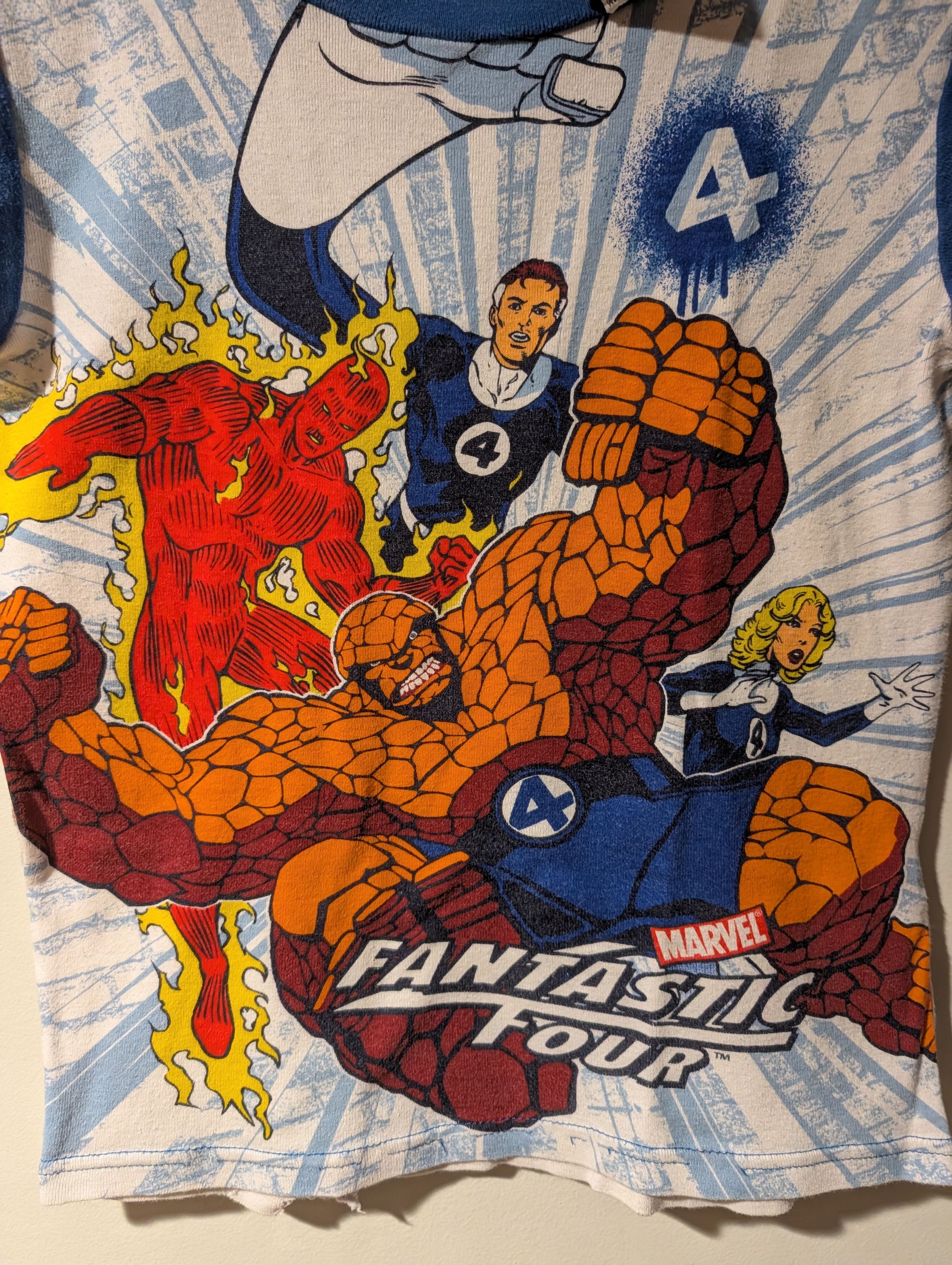 Marvel Comics Fantastic Four Marvel T-Shirt KIDS 10 Vintage Comic Book AOP Size US M / EU 48-50 / 2 - 2 Thumbnail