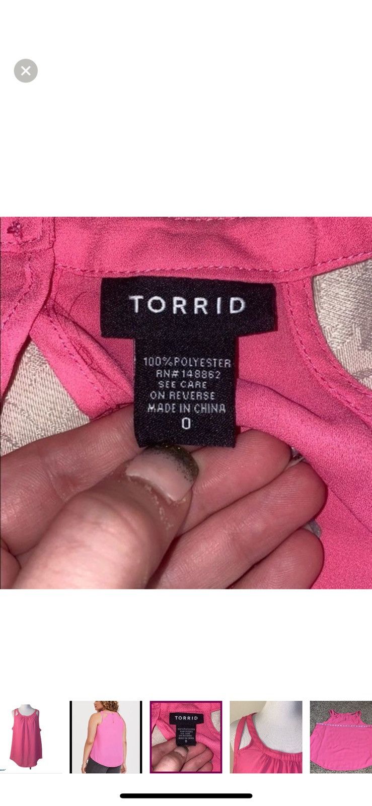 Torrid Torrid large pink high neck georgette tank top Size L / US 10 / IT 46 - 4 Thumbnail