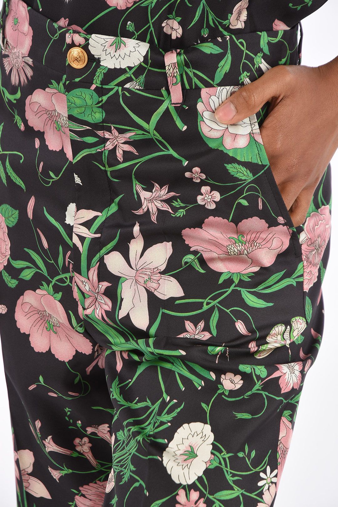 Gucci 🔥75% OFF🔥 [SALE] Gucci Floral Print Silk Palazzo Pants Size 28" / US 6 / IT 42 - 5 Thumbnail