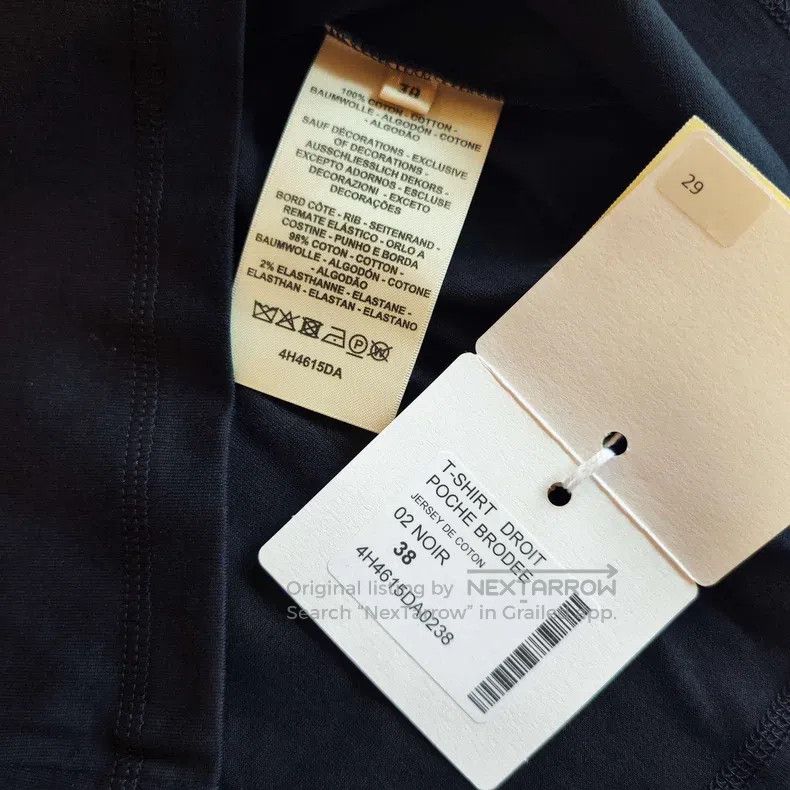 Hermes Hermes Black Pocket Women's Short Sleeve T-Shirt Size XS / US 0-2 / IT 36-38 - 6 Thumbnail