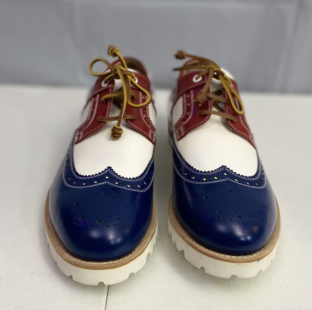 Dsquared2 Dsquared2 🇮🇹 R/W/B Leather Handmade Brogue Boat Shoes 9 NEW Size US 9 / EU 42 - 13 Thumbnail