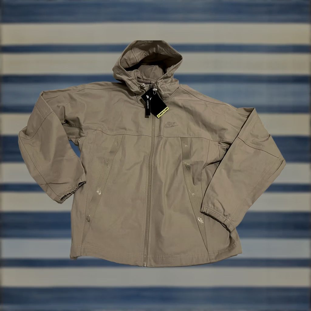 Nike VINTAGE Nike Sportswear Canvas Jacket Hoodie Full Zip Loose Fit DC8087-230 Mens Small Size US S / EU 44-46 / 1 - 1 Thumbnail