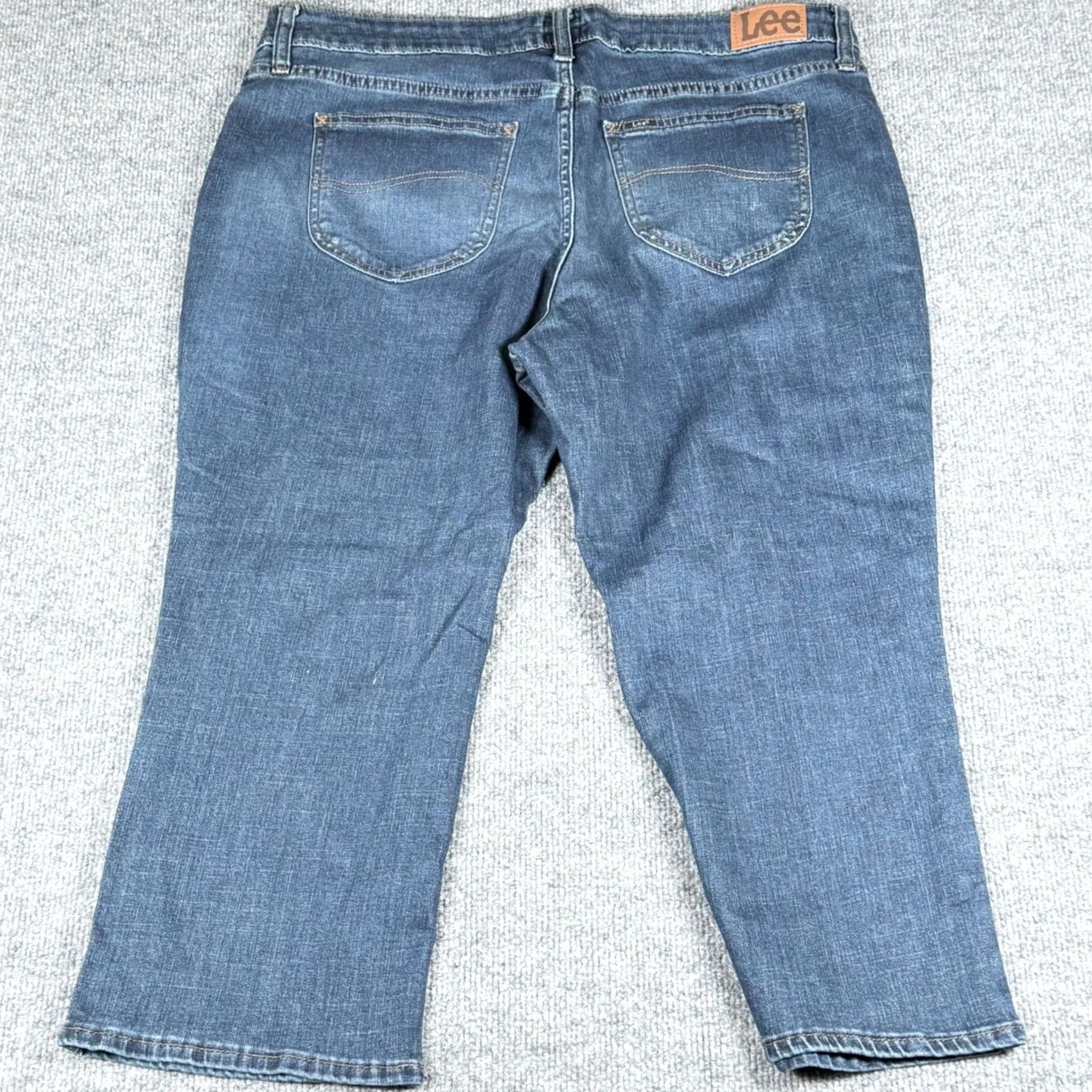 Lee VINTAGE Lee 18M Capri Jeans Damen? 18M Mid Rise Stormy Lines Denim Capris Jeans Womens Str... Size 40" / US 18 - 3 Thumbnail