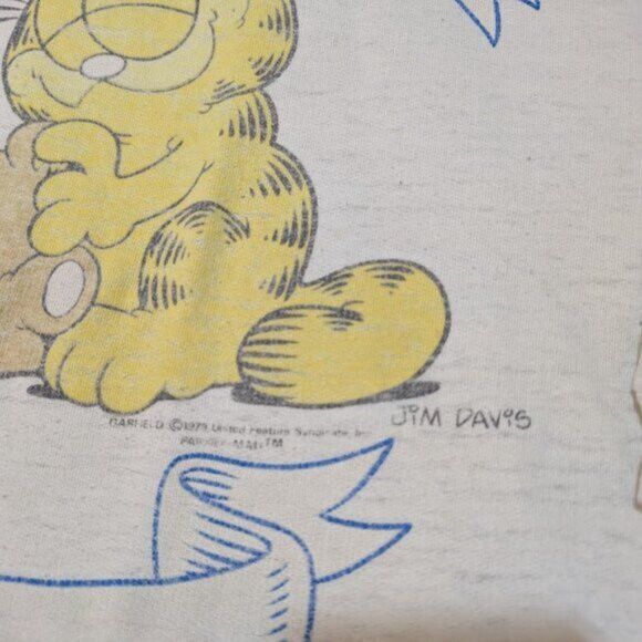 Vintage Vintage 1979 Garfield Thin Pull Over 3/4 Sleeve Size S / US 4 / IT 40 - 2 Thumbnail