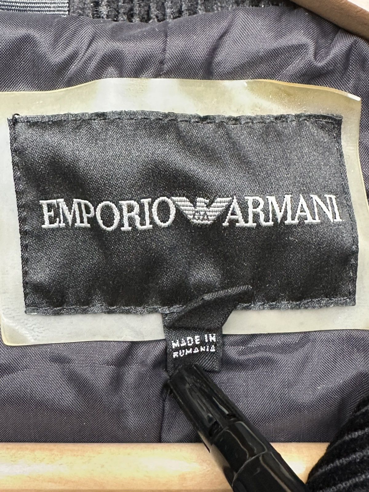 Emporio Armani Emporio Armani Black Corduroy Blazer Jacket Size 40R - 9 Thumbnail
