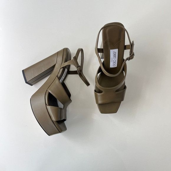 Jimmy Choo Jimmy Choo Ellison 140 Heel in Caper Green Size US 9.5 / IT 39.5 - 1 Thumbnail
