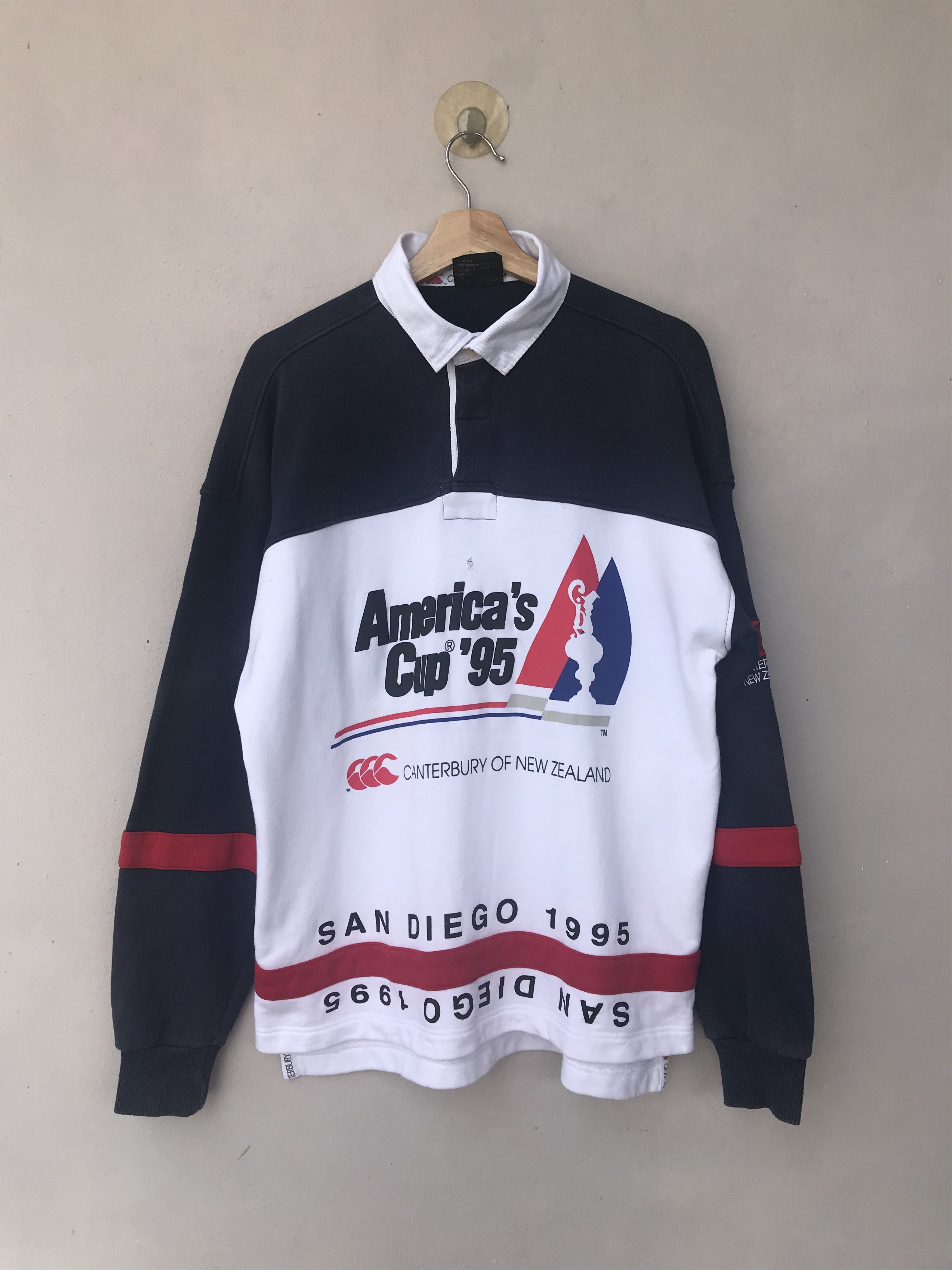 Canterbury of New Zealand Vintage Canterbury America’s Cup 1995 Longsleeve Collar Tee Size US L / EU 52-54 / 3 - 1 Thumbnail