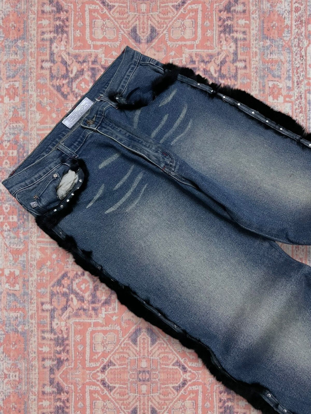 Hysteric Glamour Vintage 1990s Designer Japan Rare Chest Fur Adore Denim Size US 32 / EU 48 - 5 Thumbnail
