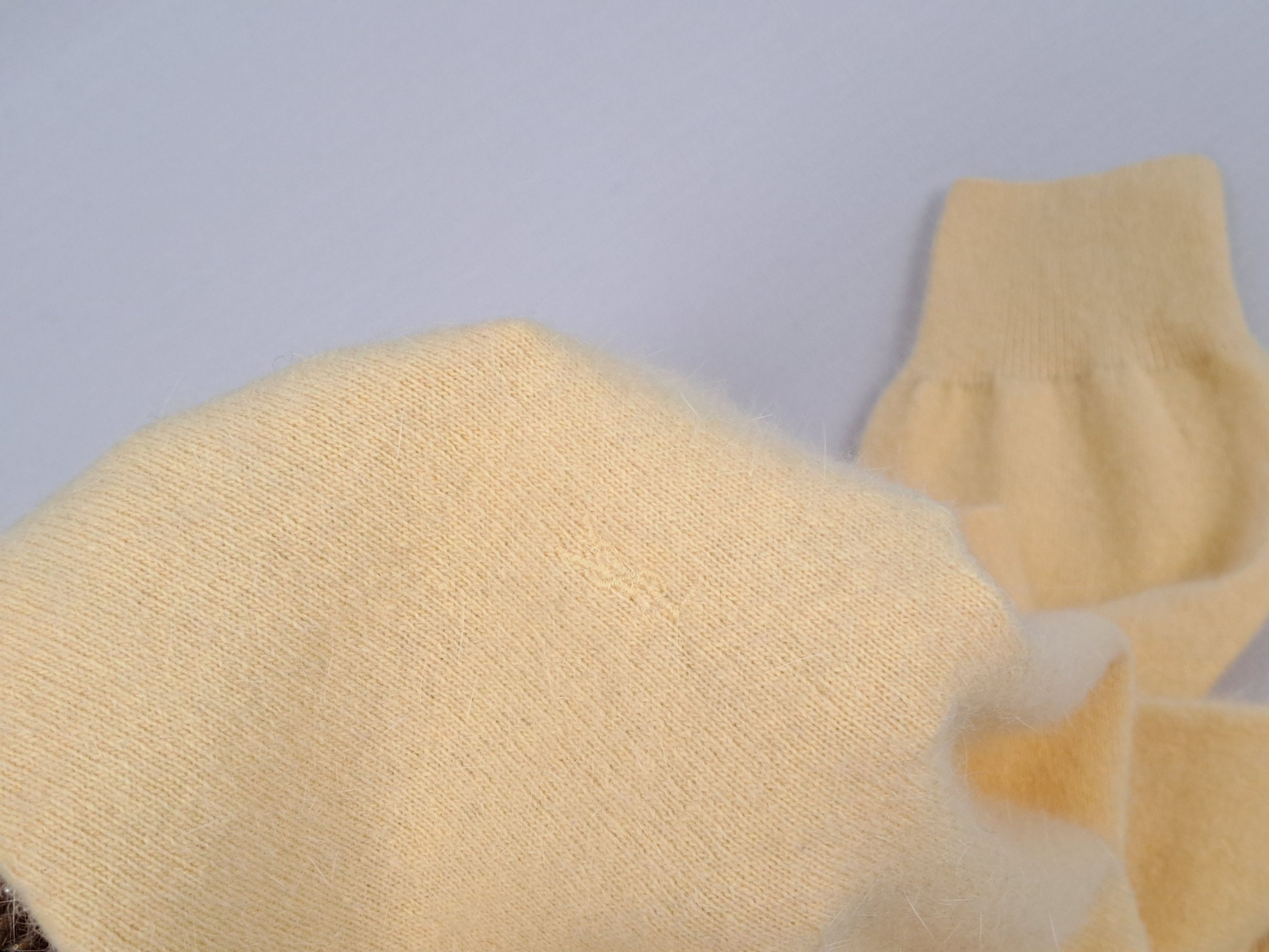 Vintage Vintage YSL Yves Saint Laurent yellow V-Neck mohair sweater. Size US S / EU 44-46 / 1 - 5 Thumbnail