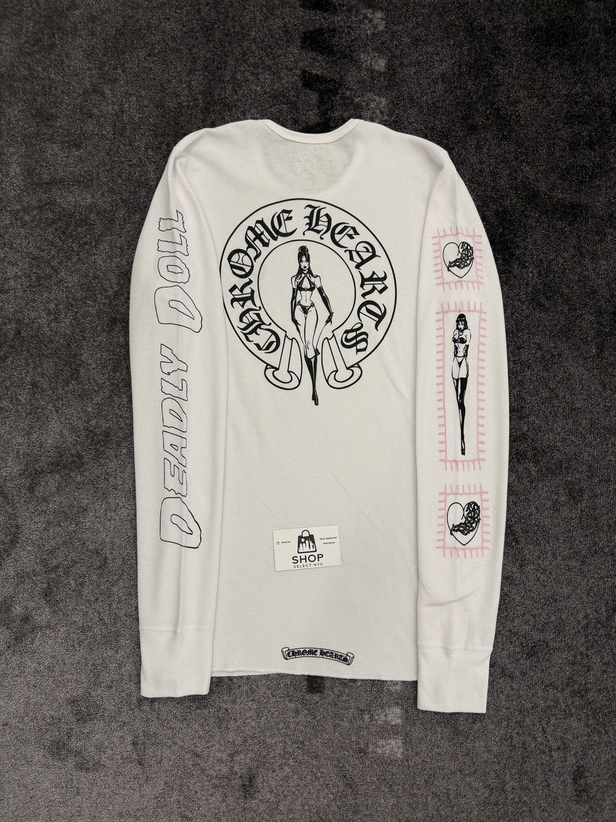 Chrome Hearts NEW CHROME HEARTS DEADLY DOLL THERMAL LONG SLEEVE T-SHIRT Size US M / EU 48-50 / 2 - 2 Thumbnail