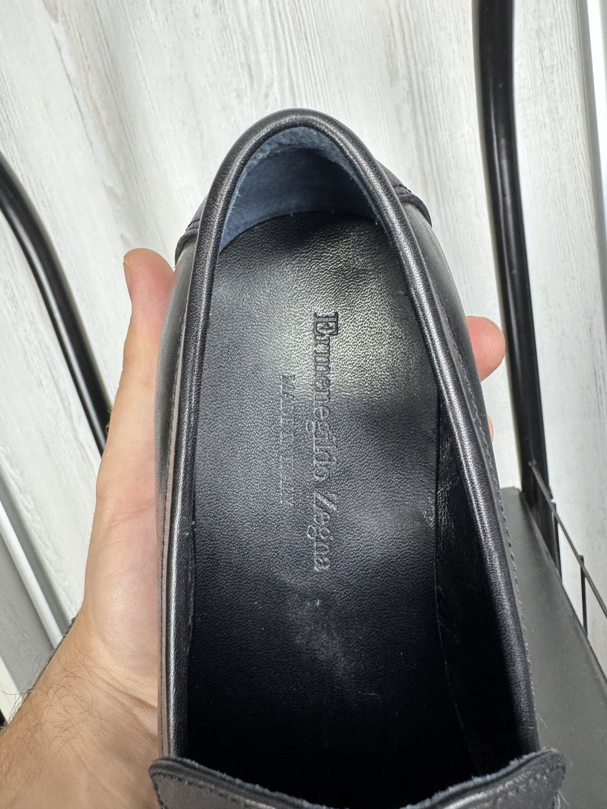 Ermenegildo Zegna Ermenegildo Zegna black leather good year moccasins loafers Size US 7 / EU 40 - 15 Thumbnail
