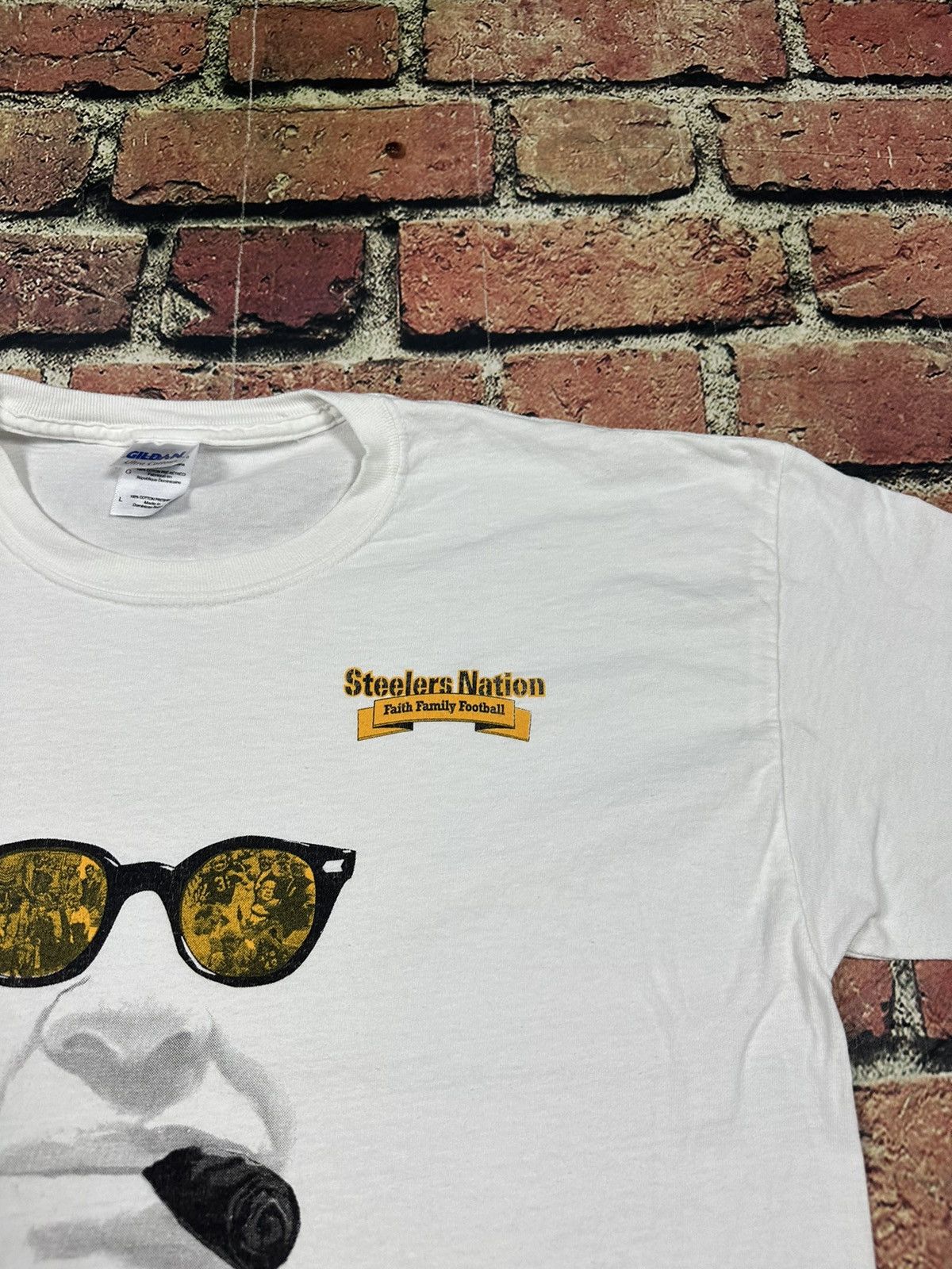 NFL Arthur J Rooney Sr The Chief Movie Tee Pittsburgh Steelers Size US L / EU 52-54 / 3 - 5 Thumbnail