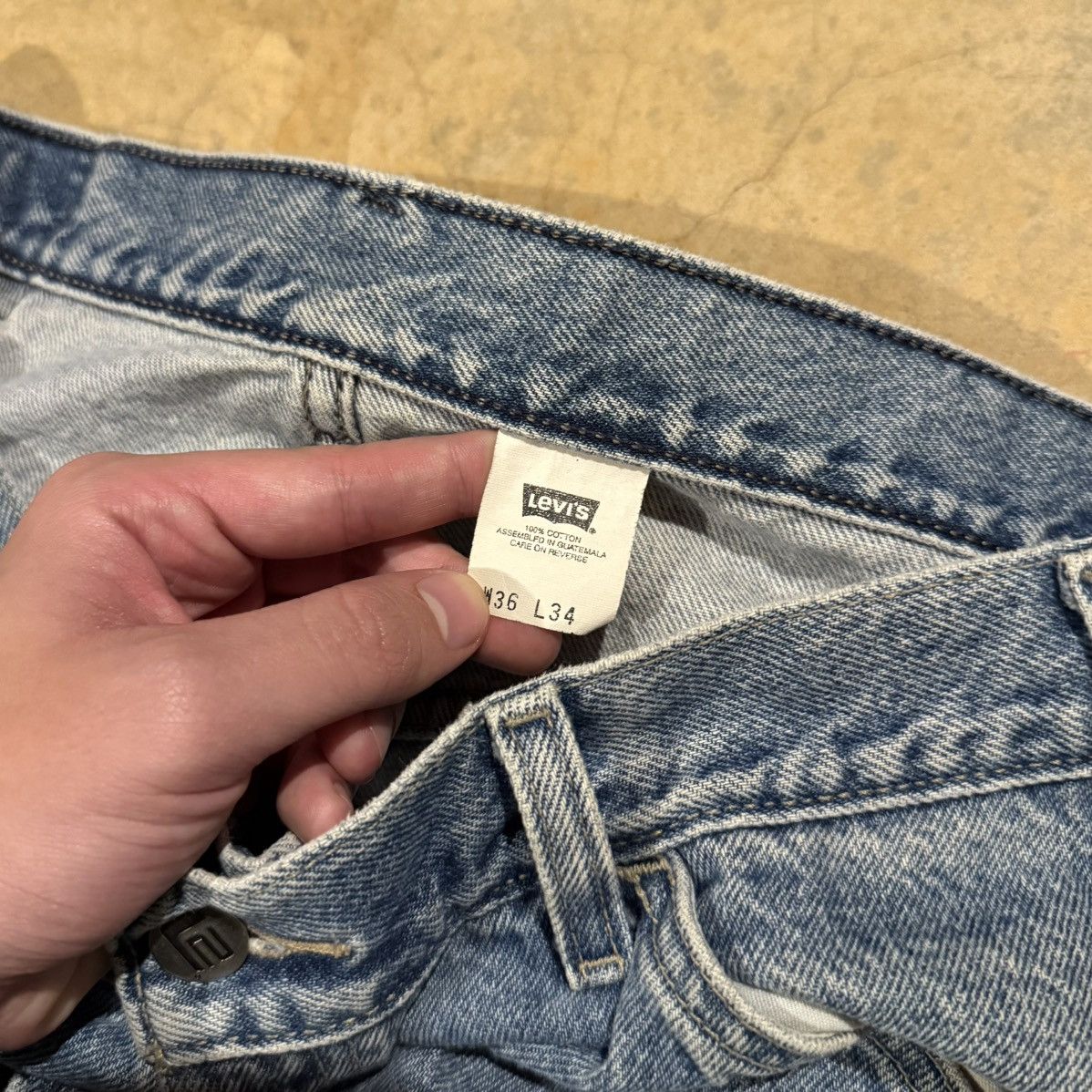 Levi's 1990s Levi’s L2 Silver Tab Distressed Baggy Carpenter Jeans Size US 36 / EU 52 - 12 Thumbnail