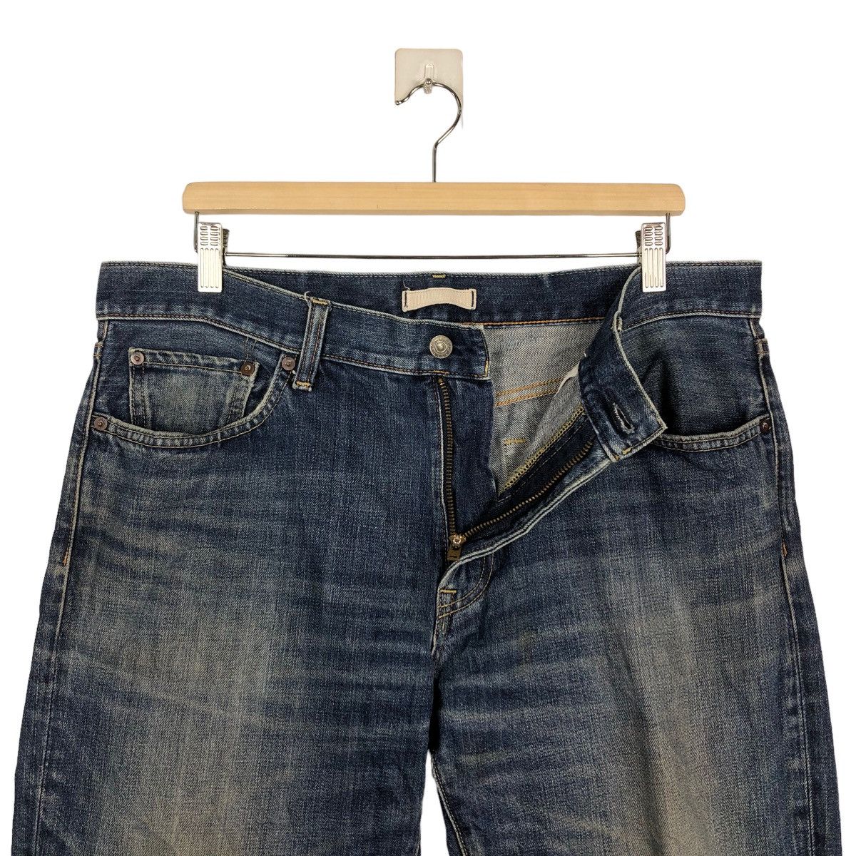 Japanese Brand 🔥Rare Straight Cut Denim Jeans Uniqlo Japan Issey Miyake Size US 36 / EU 52 - 10 Thumbnail