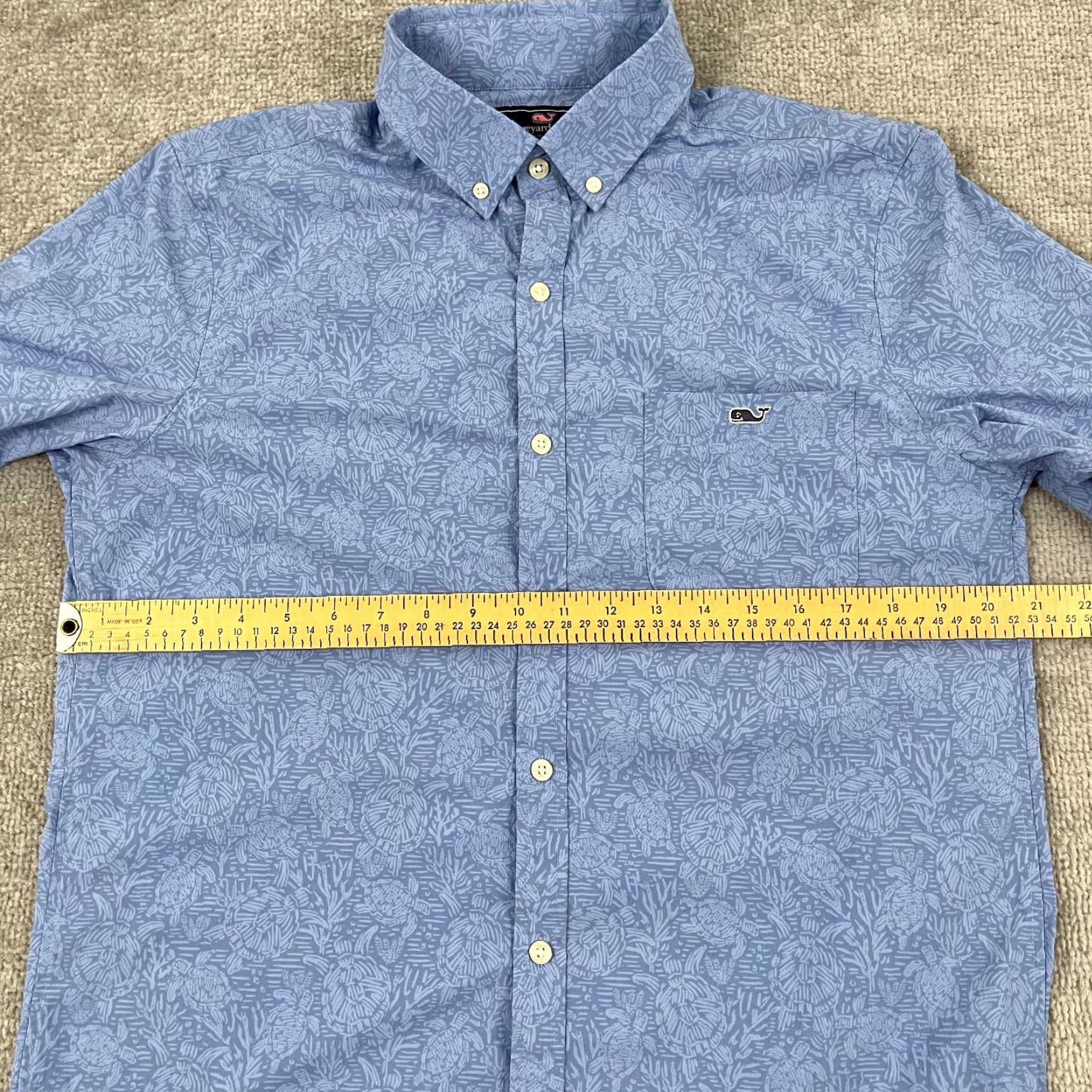 Vineyard Vines Vineyard Vines Men's Tucker Shirt Short Sleeve Button-Up Casual Blue Sea Turtle Performance Slim Fit M Size US M / EU 48-50 / 2 - 5 Thumbnail