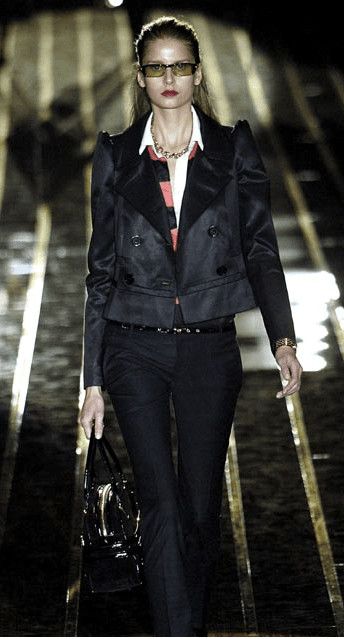 Gucci SS2006 Gucci Black Cotton Classy Pants by Frida Giannini Size 29" - 5 Thumbnail