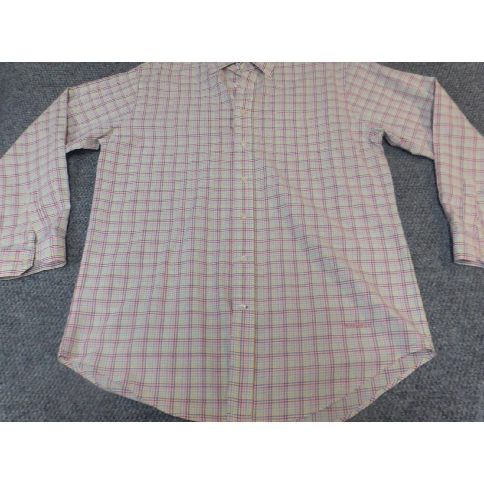 Cremieux Daniel Cremieux Mens Shirt M Pink Plaid Button-Down Collared Long Sleeve Knit Cotton Multicolor Size US M / EU 48-50 / 2 - 2 Thumbnail