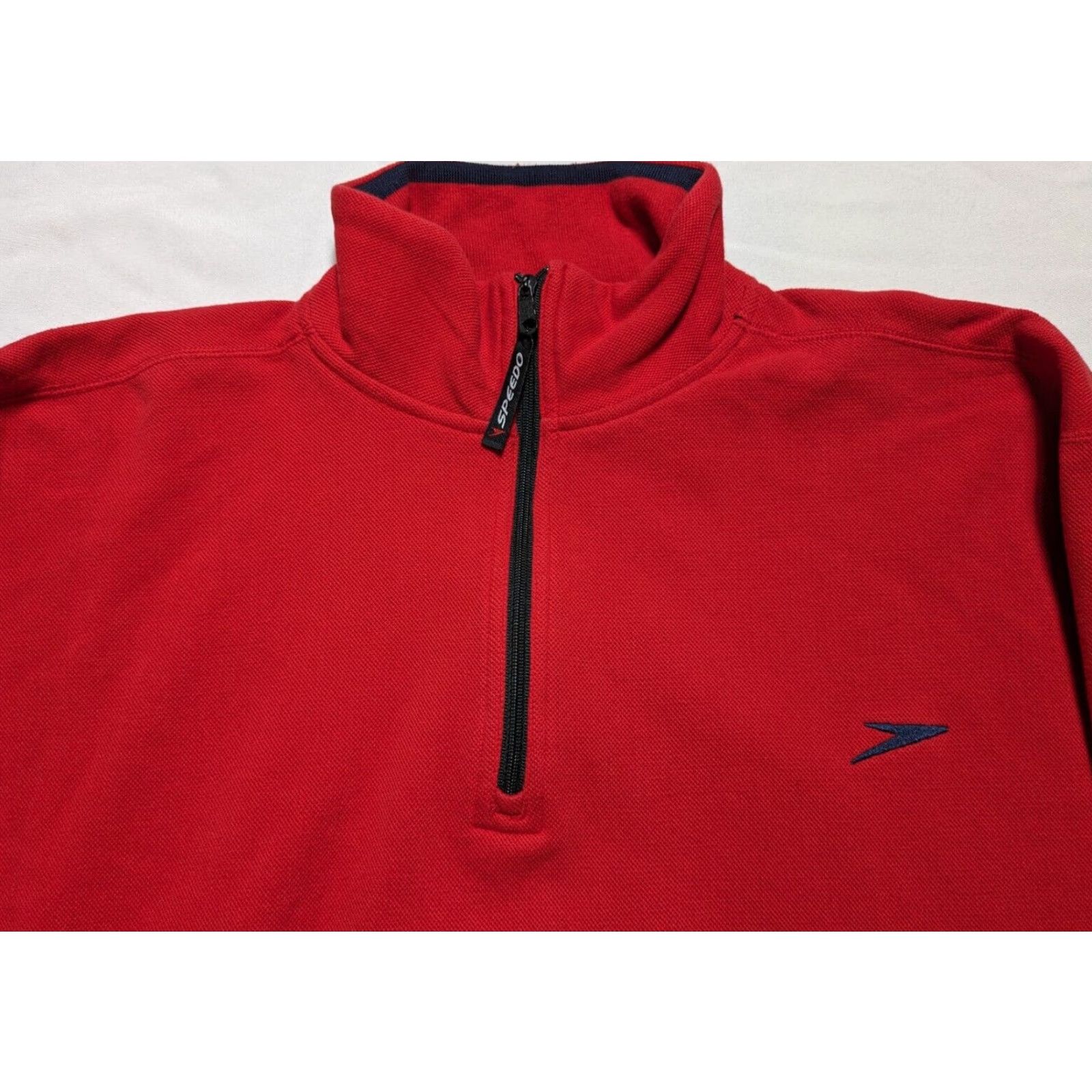 Speedo VINTAGE Speedo SPORT SYSTEMS Men Large Red Cotton Blend 1/4 Zip Pullover Size US L / EU 52-54 / 3 - 2 Thumbnail