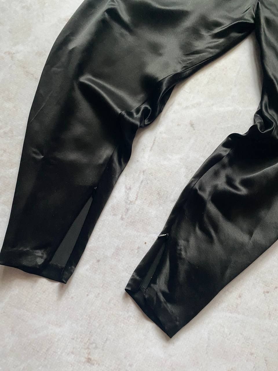 Balmain Rare Balmain x H&M Black Draped Satin Trousers Pants Luxury Size 28" / US 6 / IT 42 - 10 Thumbnail