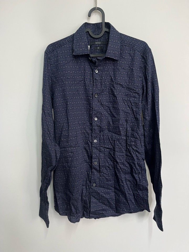 Gucci Gucci Horsebit Pattern Button Up Shirt Size S Size US S / EU 44-46 / 1 - 1 Thumbnail