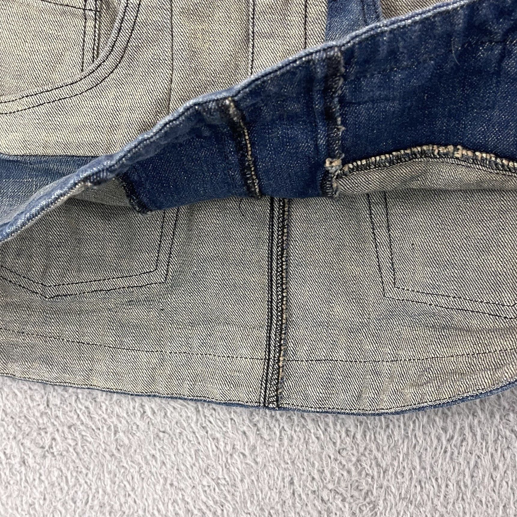 Vans Vans Denim Skirt Womens 7 Colorblock Patched Skate Stretch Mini Button Pocket Size 28" / US 6 / IT 42 - 5 Thumbnail