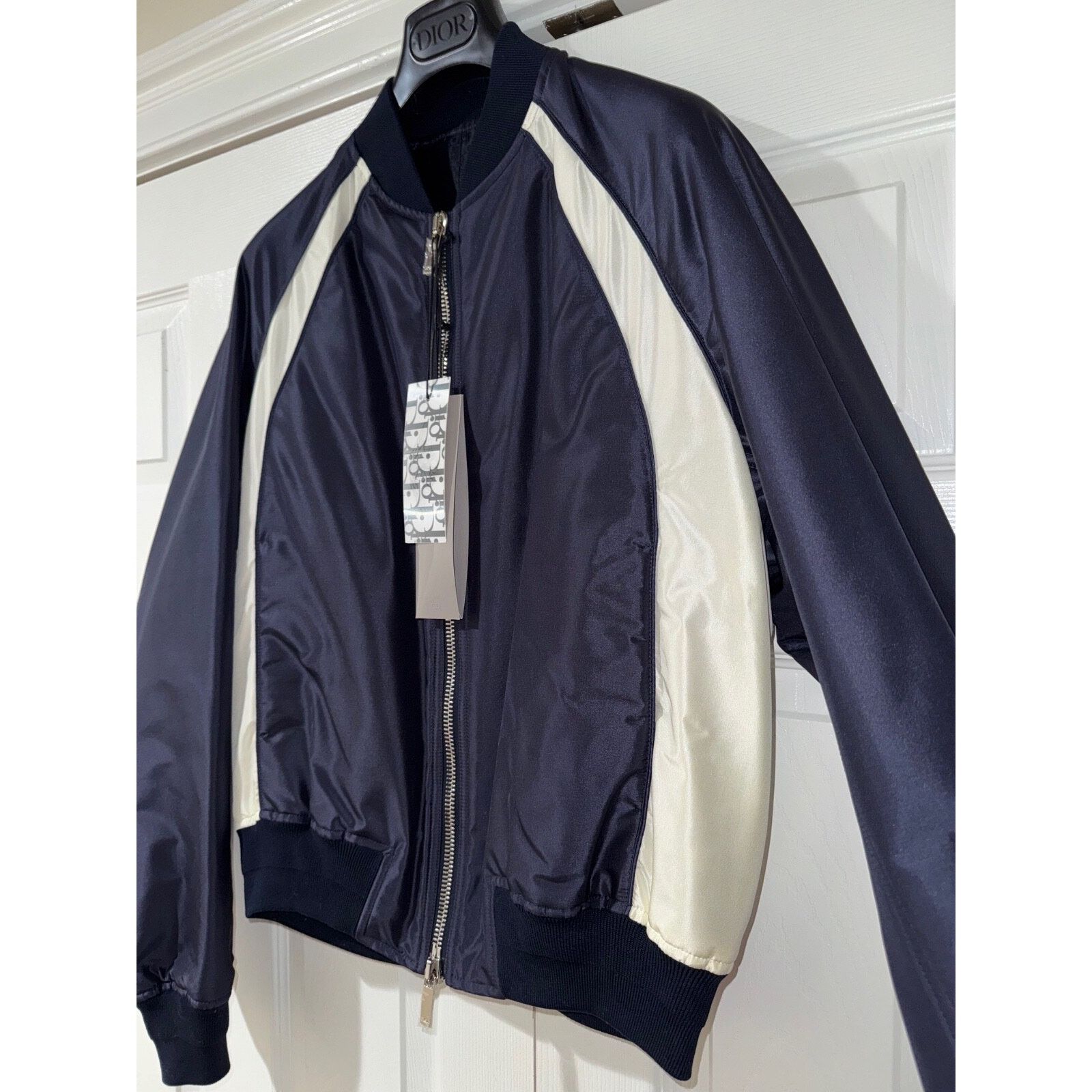 Dior Dior Air Logo Silk Rare Zip Up Zipper Bomber Jacket 48 Size US M / EU 48-50 / 2 - 4 Thumbnail