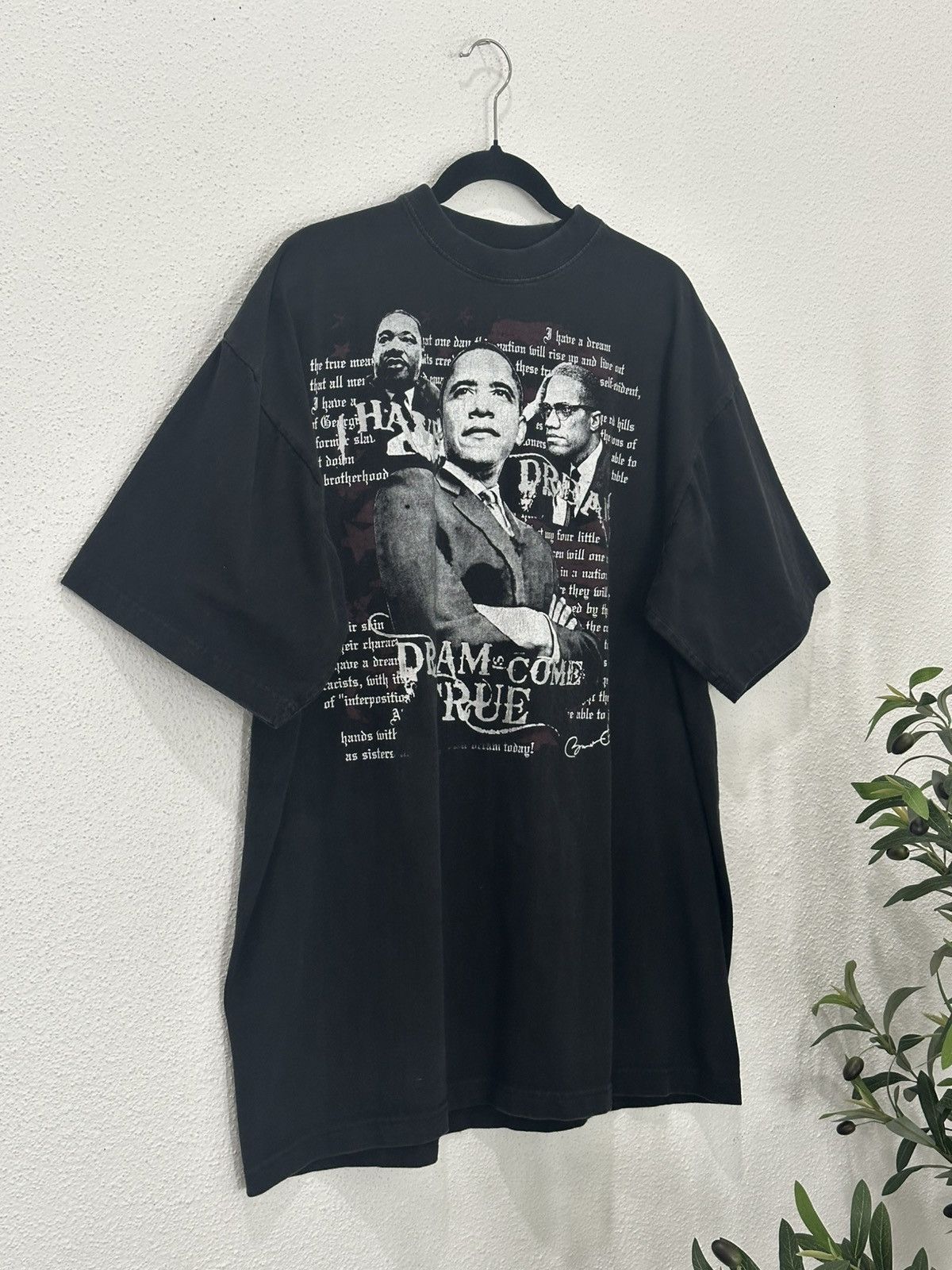 Rap Tees Vintage MLK Malcom X Obama 2008 Tshirt XXL President Tee Size US XXL / EU 58 / 5 - 3 Thumbnail