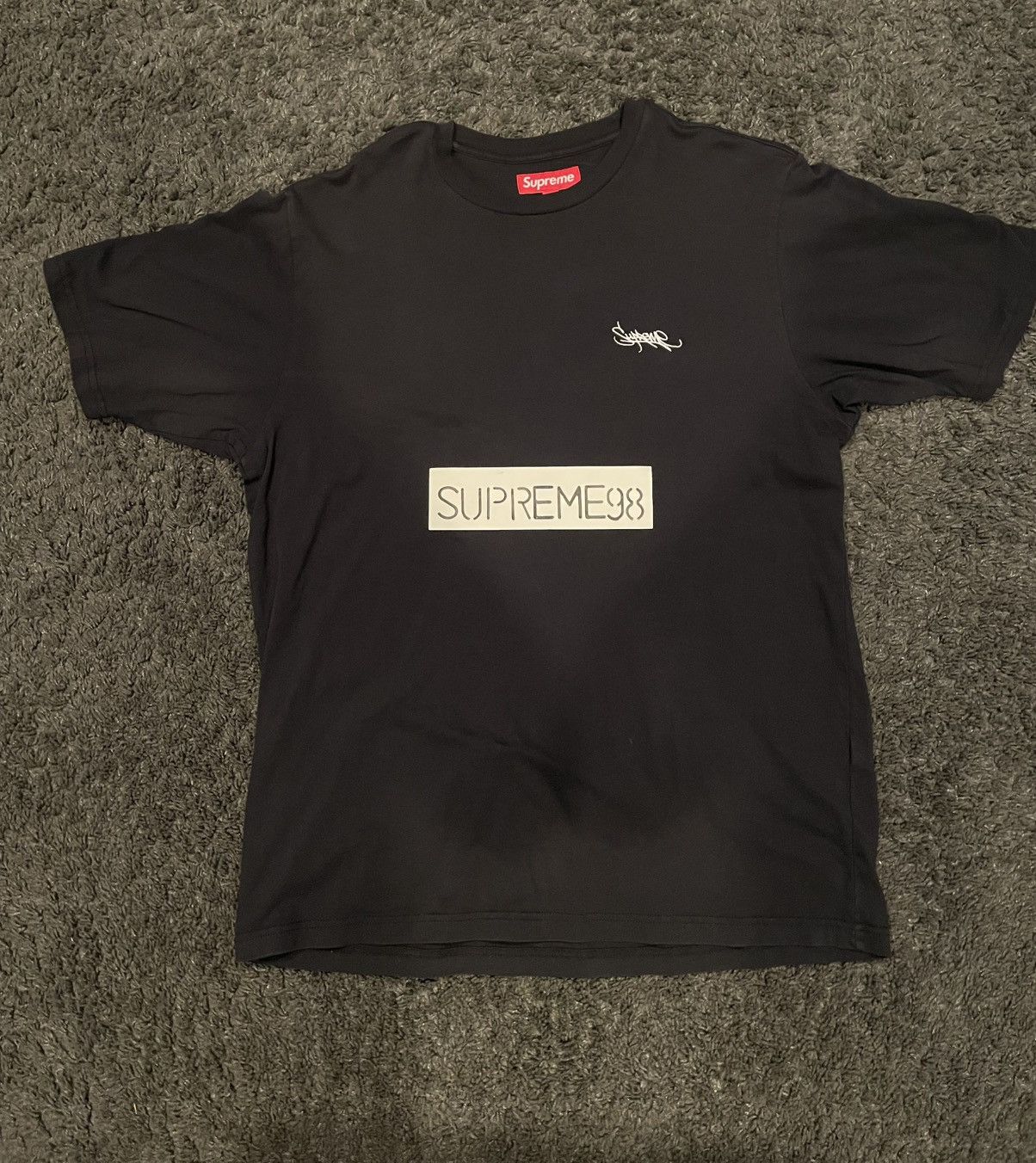 Supreme Supreme washed black striped polo ss26 | Grailed