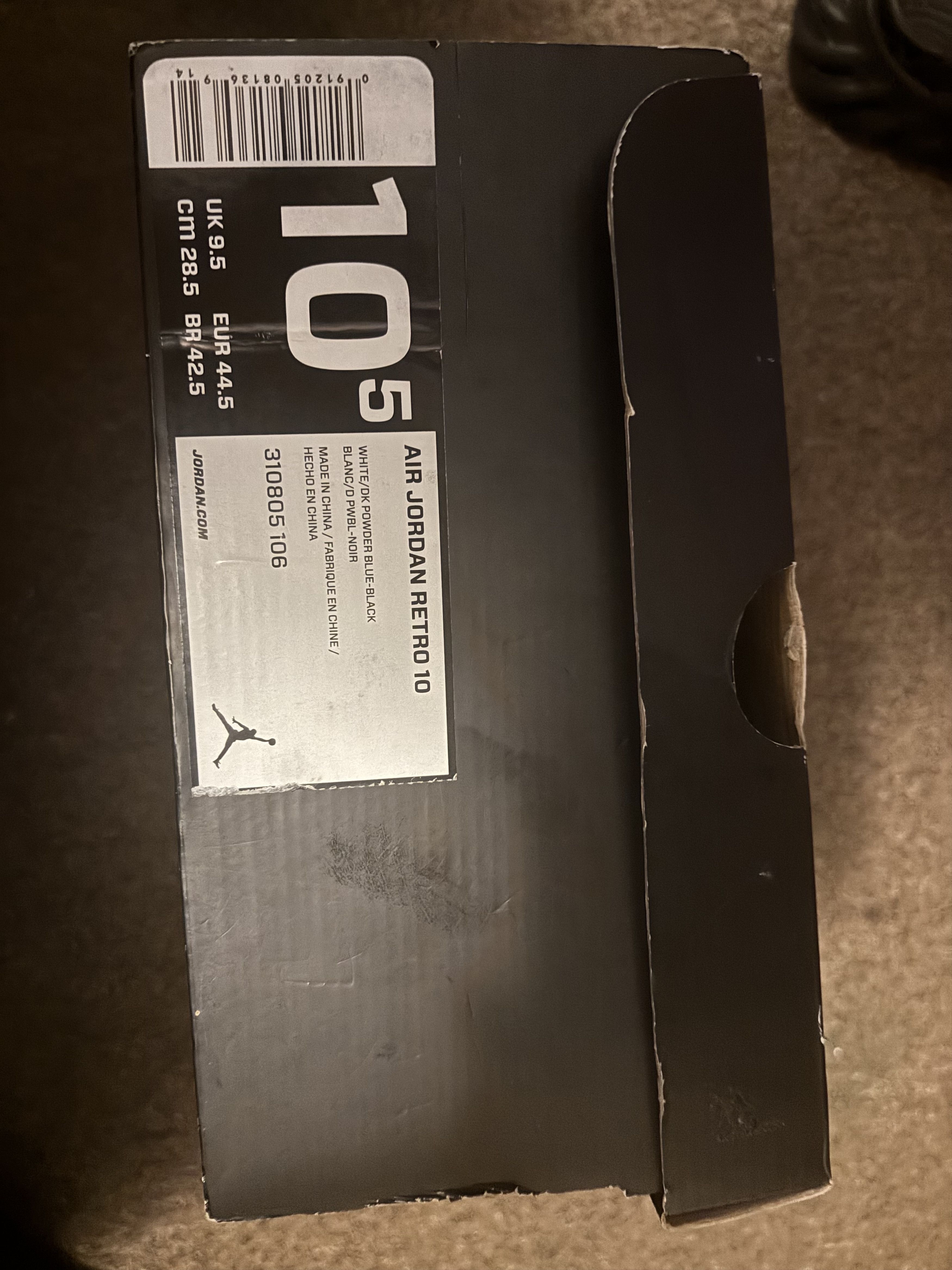 Nike Jordan 10 Powder Blue Custom Size US 10.5 / EU 43-44 - 7 Thumbnail