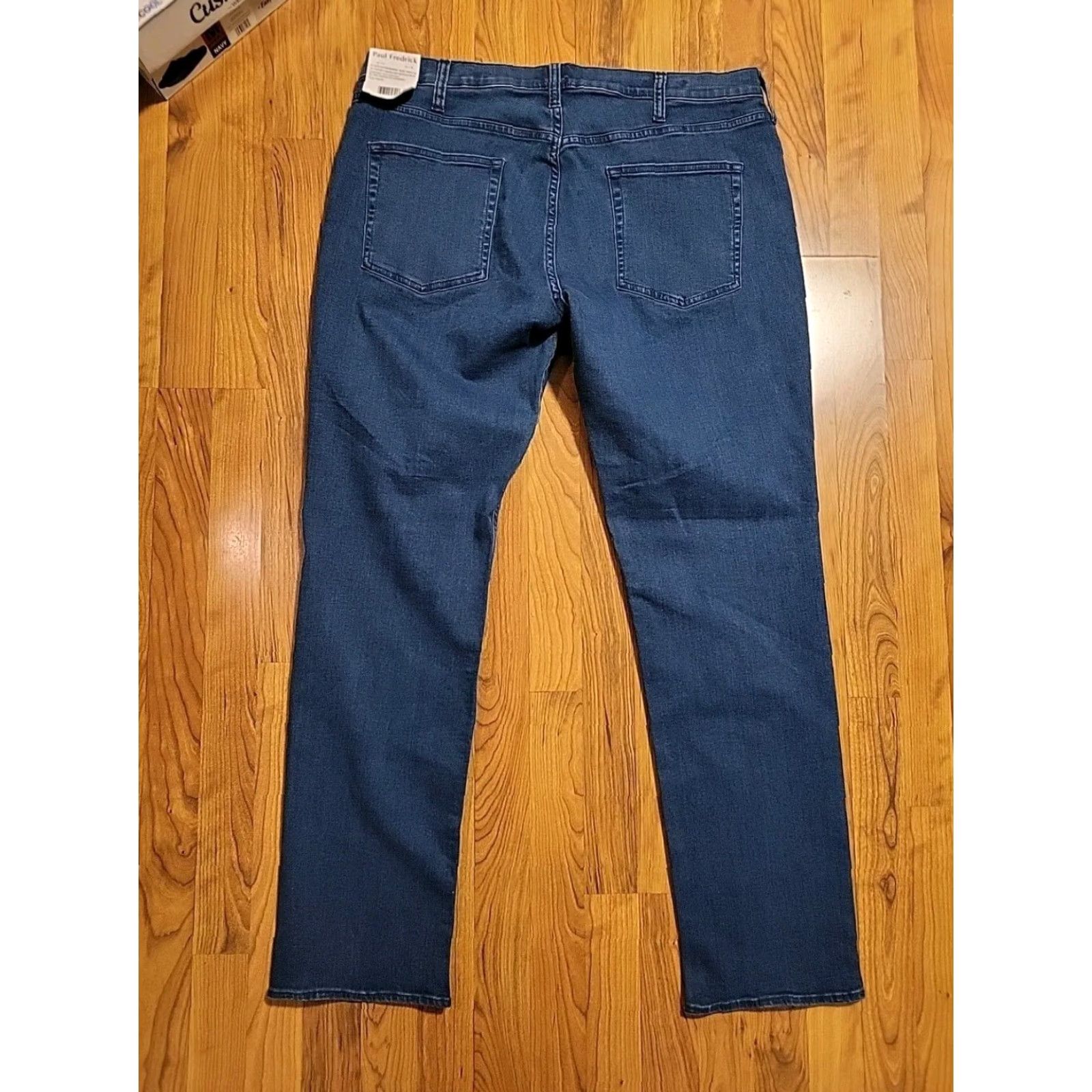 Vintage Paul Fredrick Jeans 42" X 34" Blue Cotton Blend Stretch NWT Size US 42 / EU 58 - 2 Thumbnail