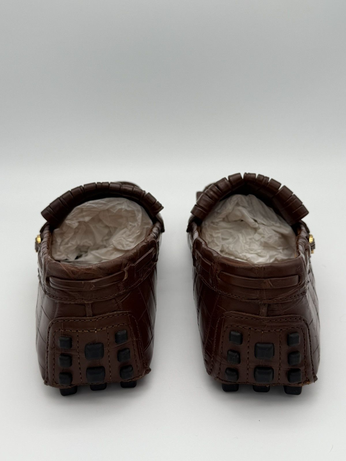 Gucci Gucci Men’s Brown Crocodile Moccasins Size 8 US NWT $3900 Size US 8 / EU 41 - 3 Thumbnail