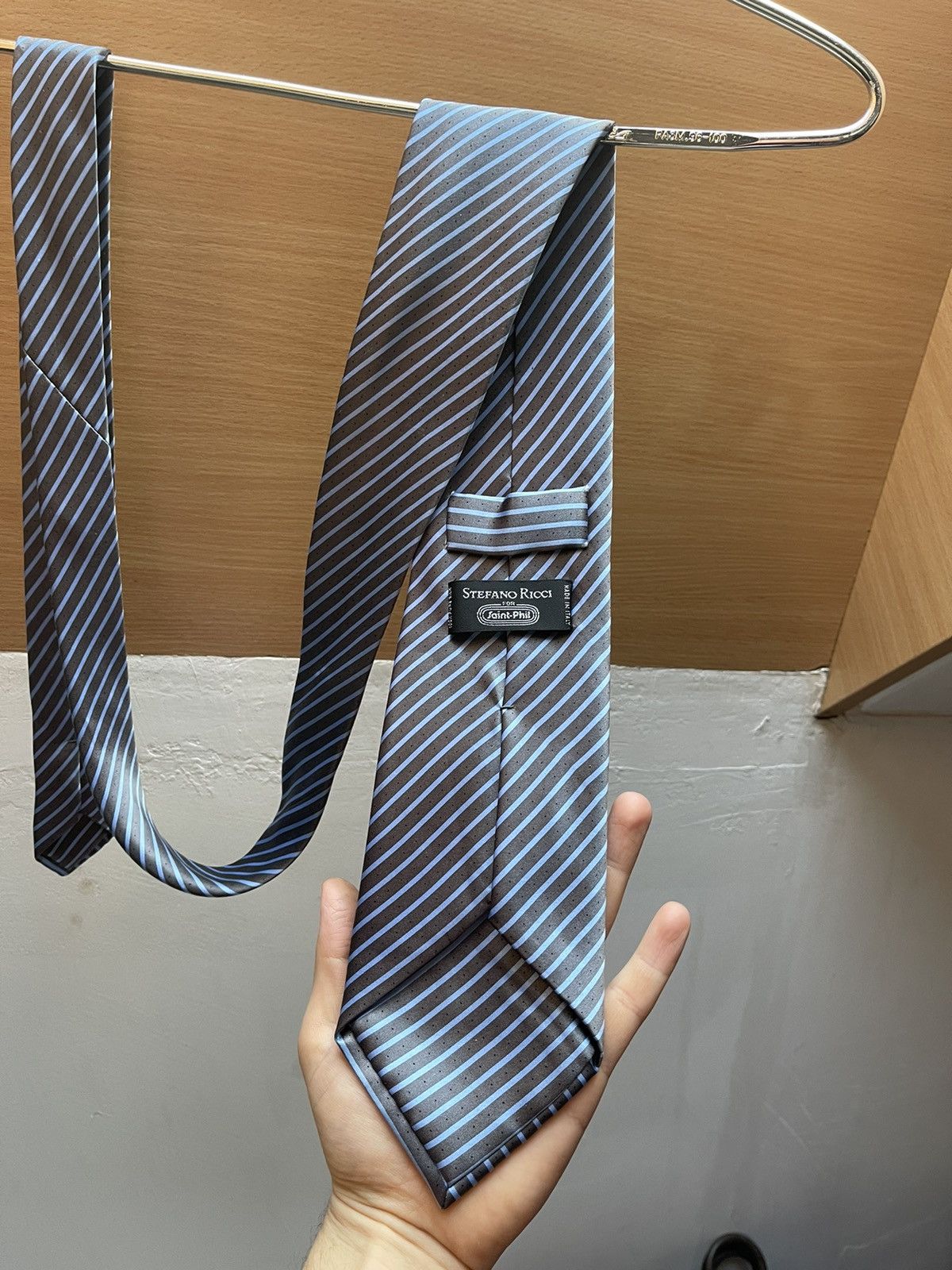 Stefano Ricci very beautiful STEFANO RICCI Blue Geometric Tie Silk Italy Size ONE SIZE - 1 Thumbnail