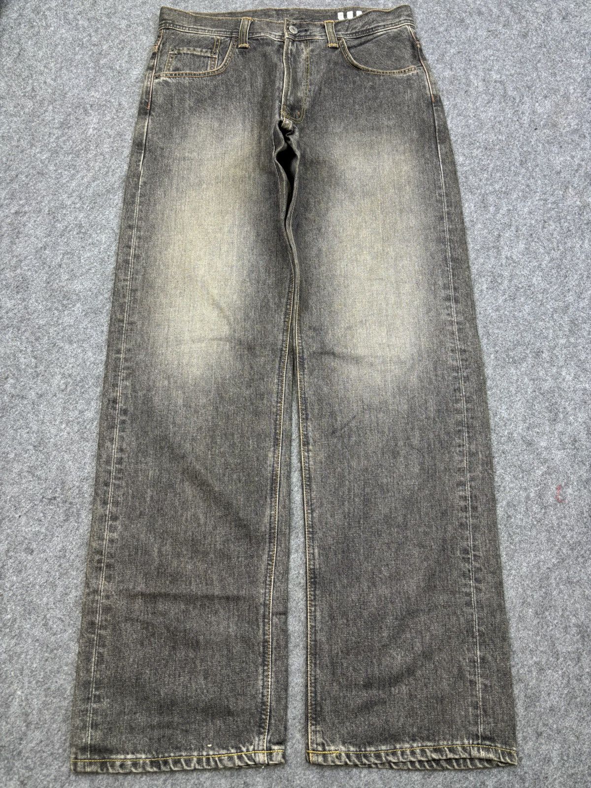Edwin 💥90s Extra Baggy💥Vintage Edwin Rusty Black Wash Denim F839 Size US 33 - 13 Thumbnail