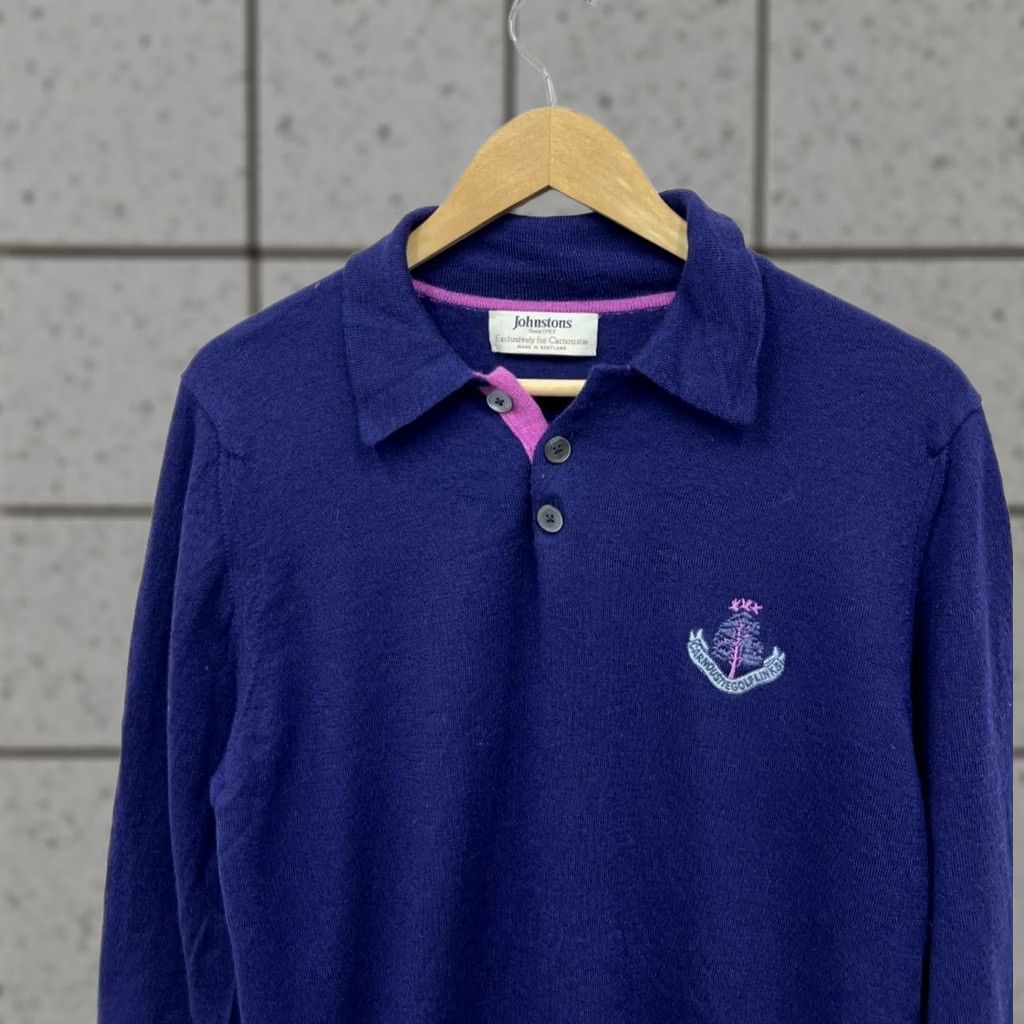 Vintage VINTAGE Johnstons Wool Pullover Jumper Exclusively for Carnoustie Mens Size M Blue Pullover Wool Jumper Mens Vintage Carnoustie Johnstons Boy/ Mens? Size US M / EU 48-50 / 2 - 1 Thumbnail