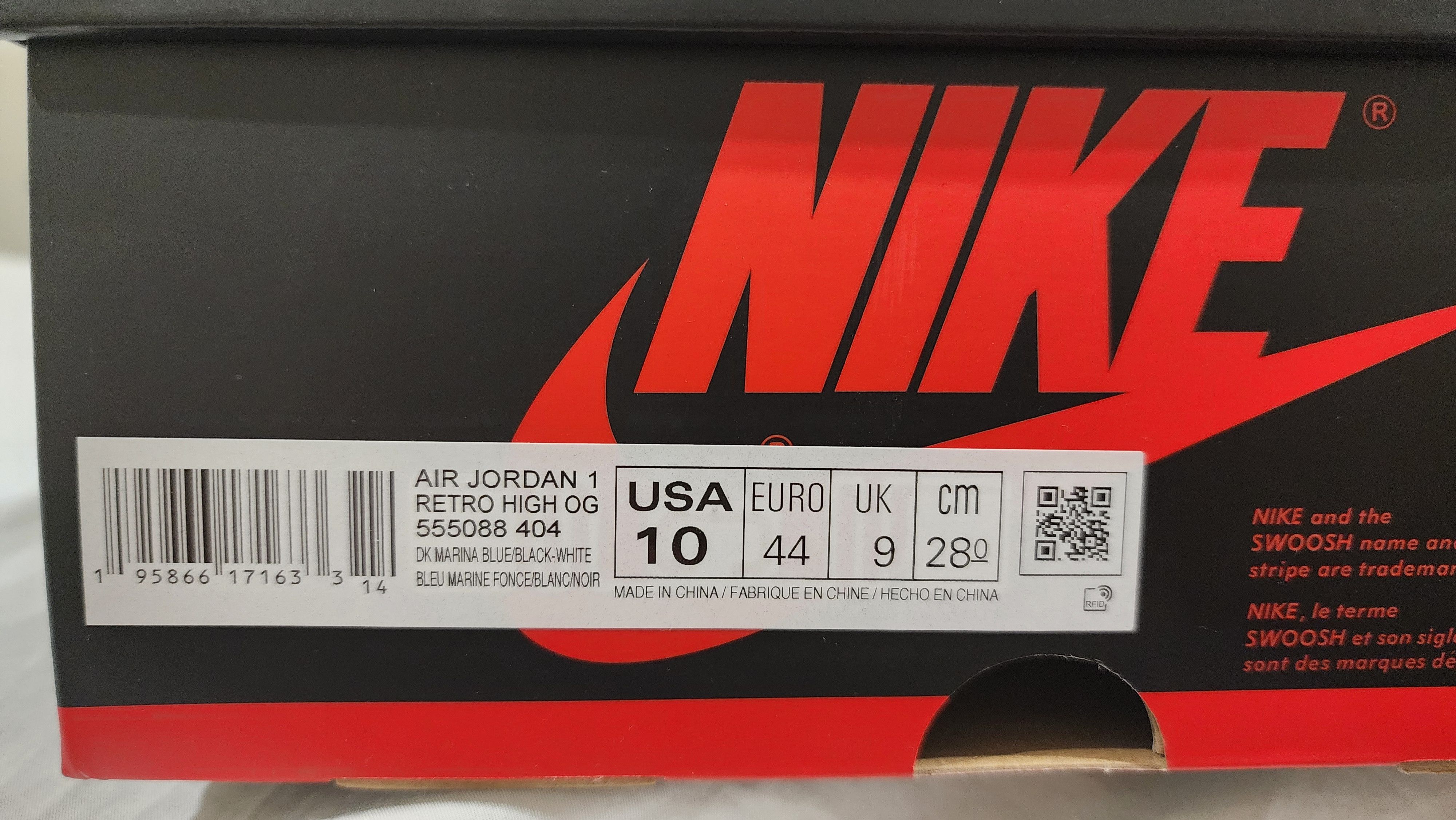 Jordan Brand × Nike Nike Air Jordan 1 High Og Marina Blue | Size U.S10M Size US 10 / EU 43 - 9 Thumbnail