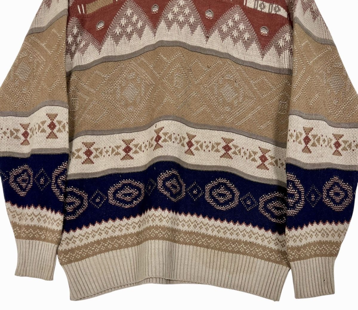Vintage Vintage Alice Bony Dessins Geometric Knit Sweater 90s Size XS / US 0-2 / IT 36-38 - 6 Thumbnail