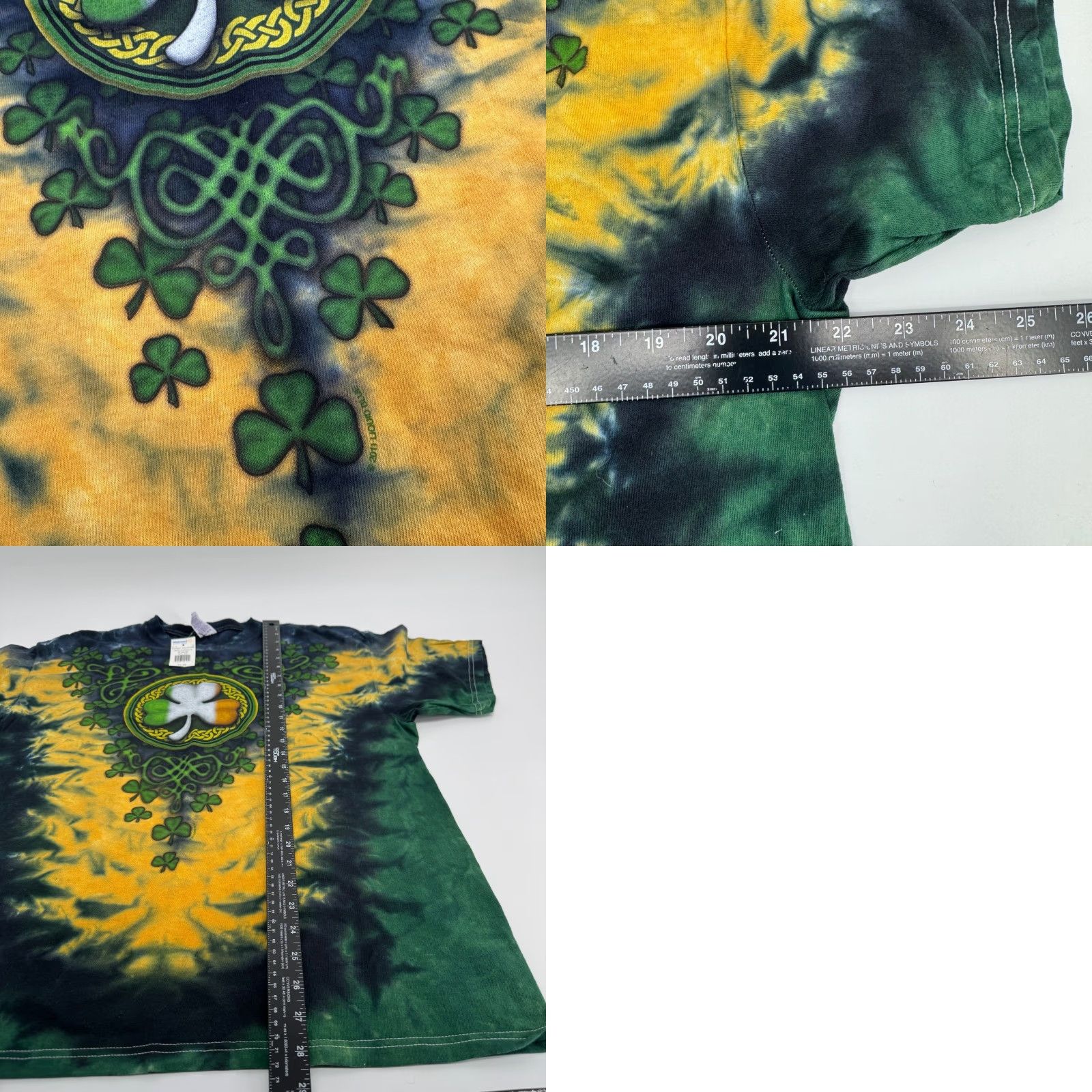 Liquid Blue VINTAGE? (no) Celtic Shamrock Tie Dye Shirt Mens XL Black Gold Green 2011 Liquid Blue NWT Size US XL / EU 56 / 4 - 8 Thumbnail