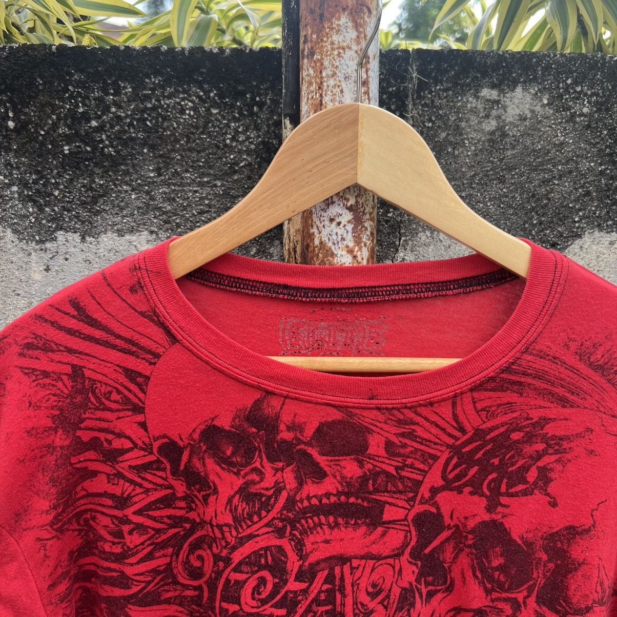Affliction "Y2k style" MMA ELITE SKULL AFFLICTION DOUBLE SLEEVE TEE Size US XL / EU 56 / 4 - 9 Thumbnail