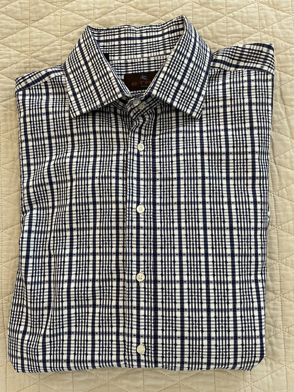 Bold Jacquard Check Print Sport Shirt