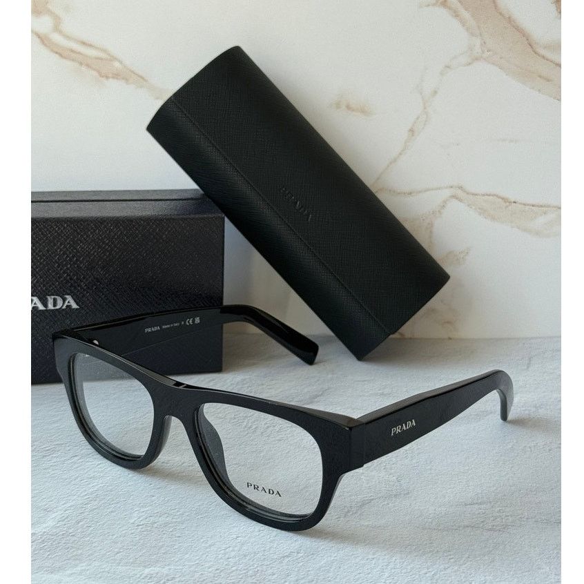 Prada NEW Prada PR D08U Black Unisex Eyeglasses Frames Size ONE SIZE - 1 Thumbnail