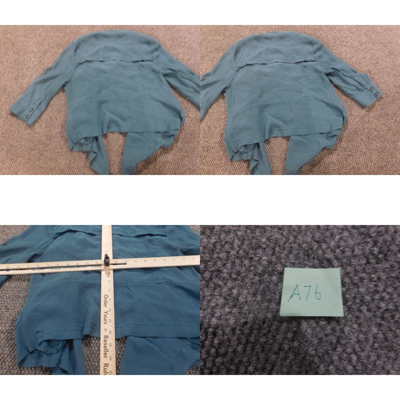 Anthropologie Anthropologie Jacket Blue Womens Petite XS Open Lined Viscose Embroidered Collared Basic Jacket Seasonal Fall Spring Mens? Size XS / US 0-2 / IT 36-38 - 9 Thumbnail