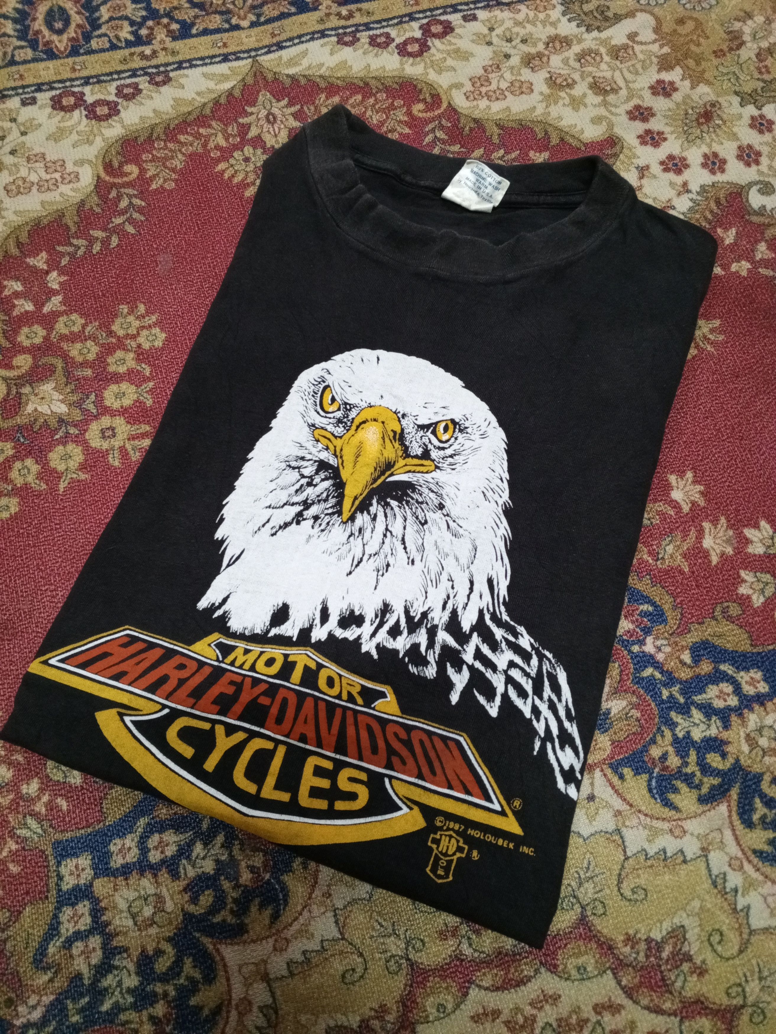 Harley Davidson Rare VTG Harley Davidson Shirt Tag 1987 Size US M / EU 48-50 / 2 - 1 Thumbnail