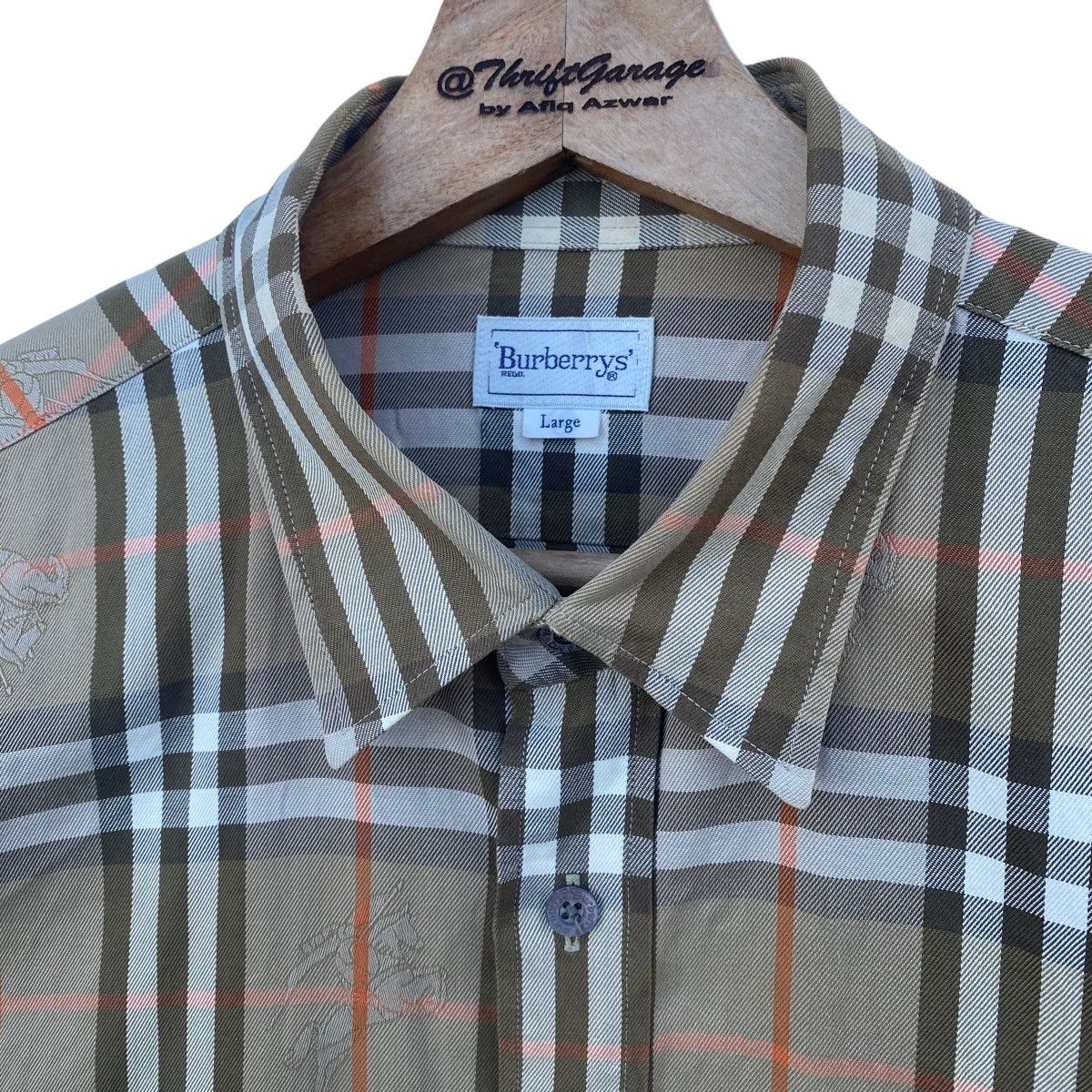 Burberry 🔥Rare Vtg BURBERRYS PRORSUM Monogram NovaCheck Button Ups Size US L / EU 52-54 / 3 - 3 Thumbnail