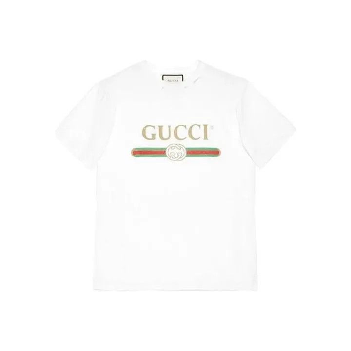 Gucci Gucci Logo Print White T-Shirt for Women-2507 Size M / US 6-8 / IT 42-44 - 7 Thumbnail