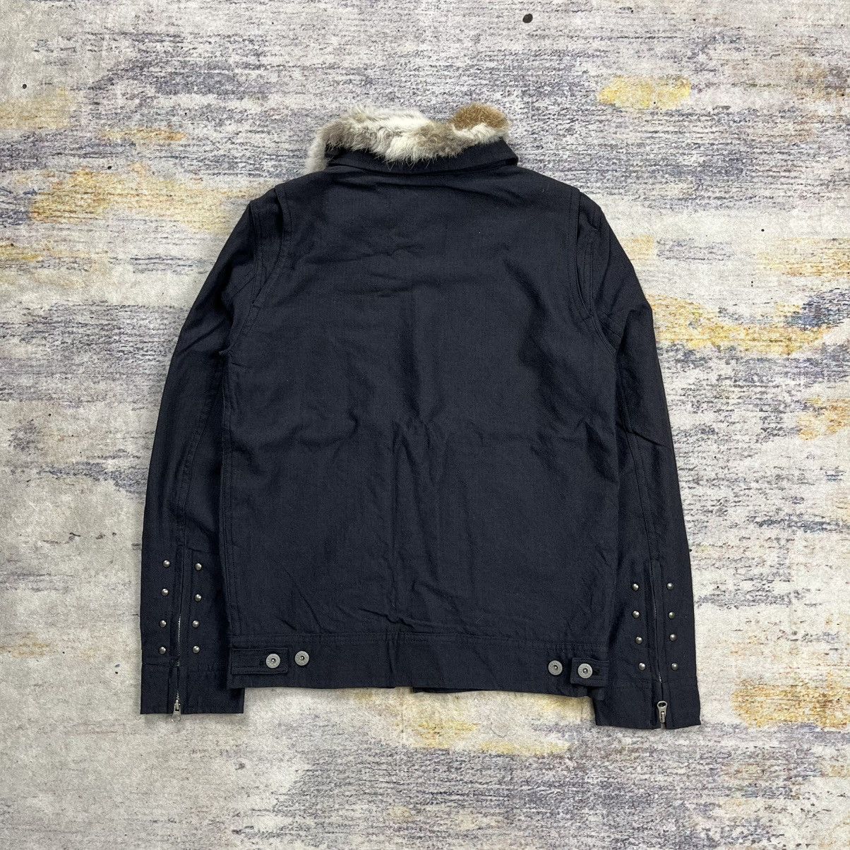 Le Grande Bleu (L.G.B.) Sergeant salute + L.z.g trucker fur collar jacket vkei style Size US S / EU 44-46 / 1 - 2 Thumbnail