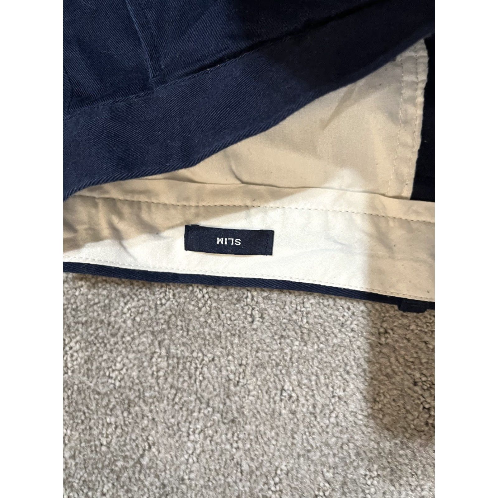 J.Crew J Crew Flex Khaki Pants Navy Blue Flat Front Slim Fit Mens Sz 36x32 Size US 36 / EU 52 - 6 Thumbnail