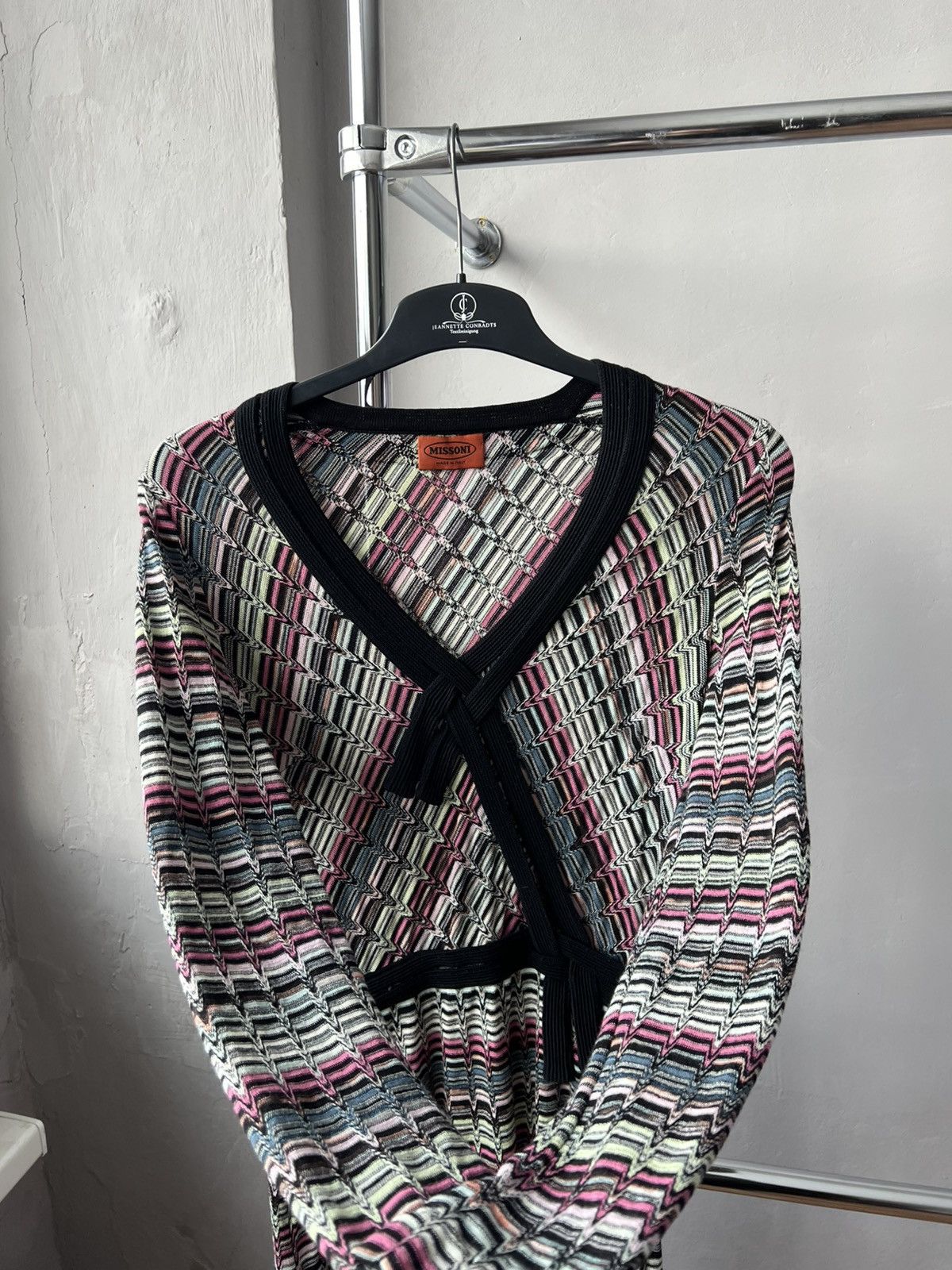 Missoni MISSONI WRAP KNIT ZIGZAG DRESS BLEND WOOL SLEEVE SIZE IT 42 Size M / US 6-8 / IT 42-44 - 10 Thumbnail